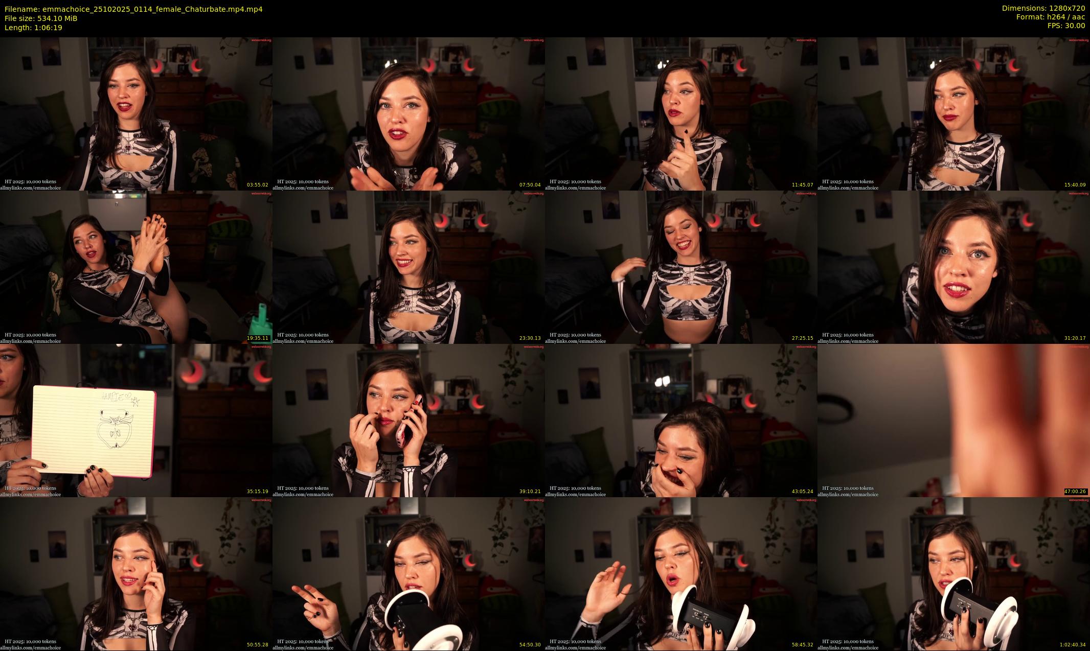 emmachoice — 67 minute Chaturbate female cam show recording, 720p, Oct 25, 2025