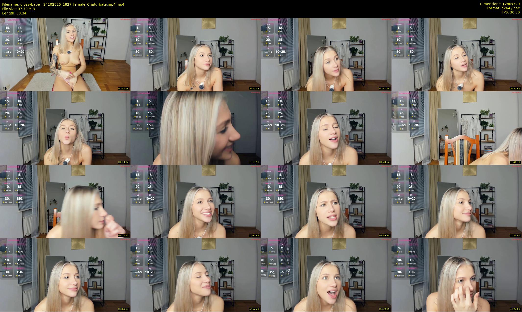 glossybabe_ — 4 minute Chaturbate female cam show recording, 720p, Oct 24, 2025