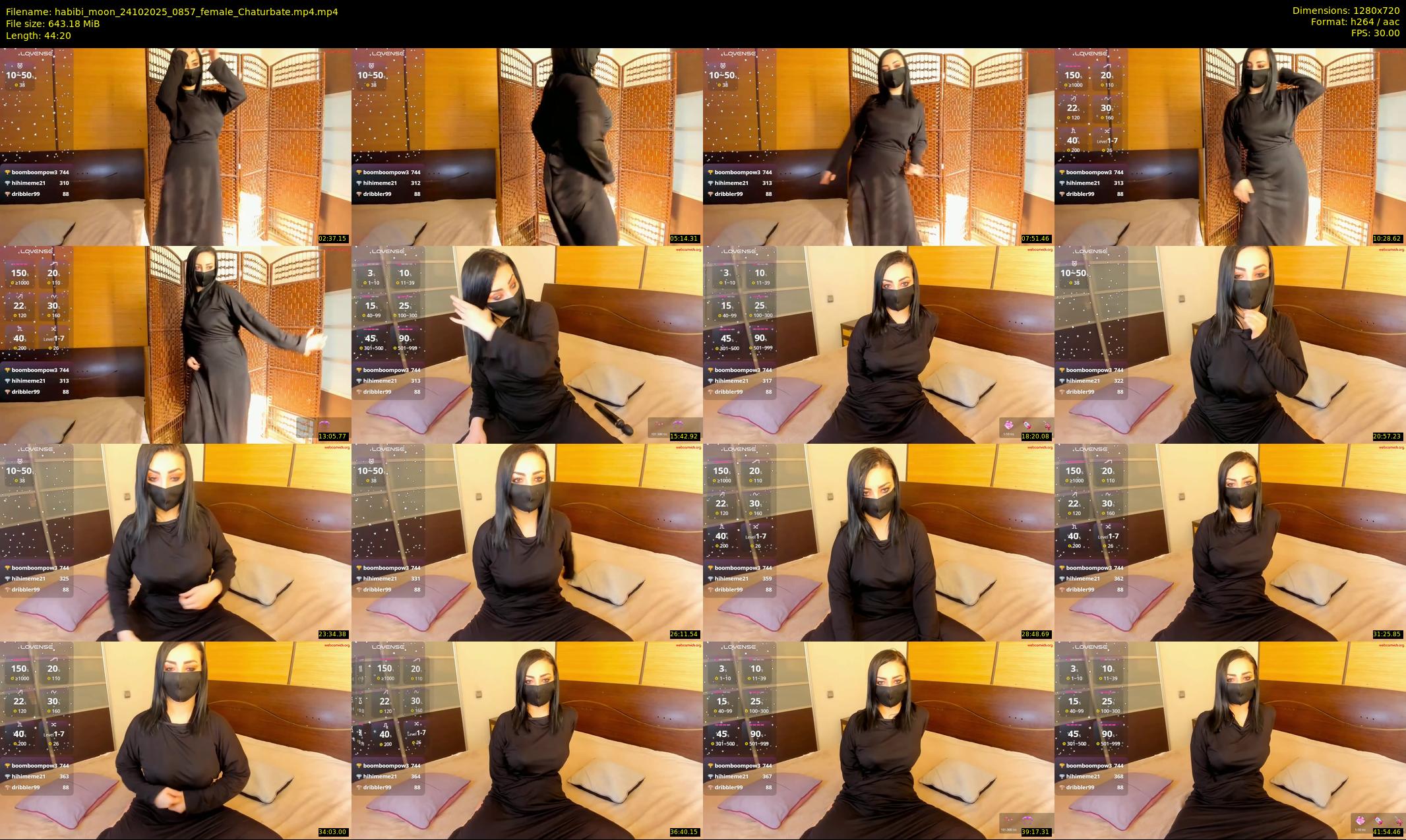 habibi_moon — 45 minute Chaturbate female cam show recording, 720p, Oct 24, 2025