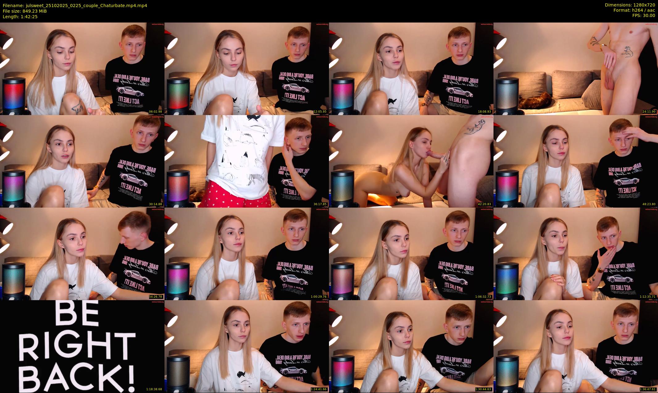 julsweet — 103 minute Chaturbate male cam show recording, 720p, Oct 25, 2025