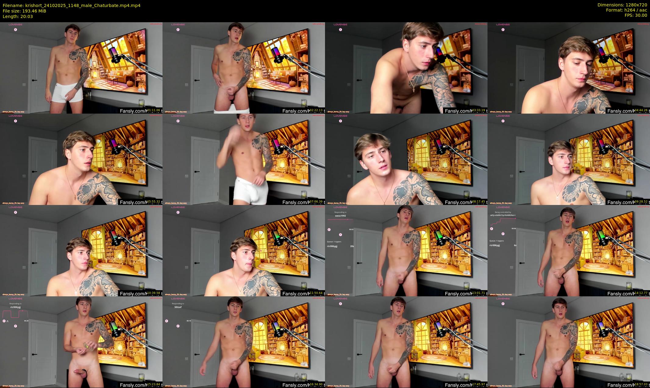 krishort — 21 minute Chaturbate male cam show recording, 720p, Oct 24, 2025