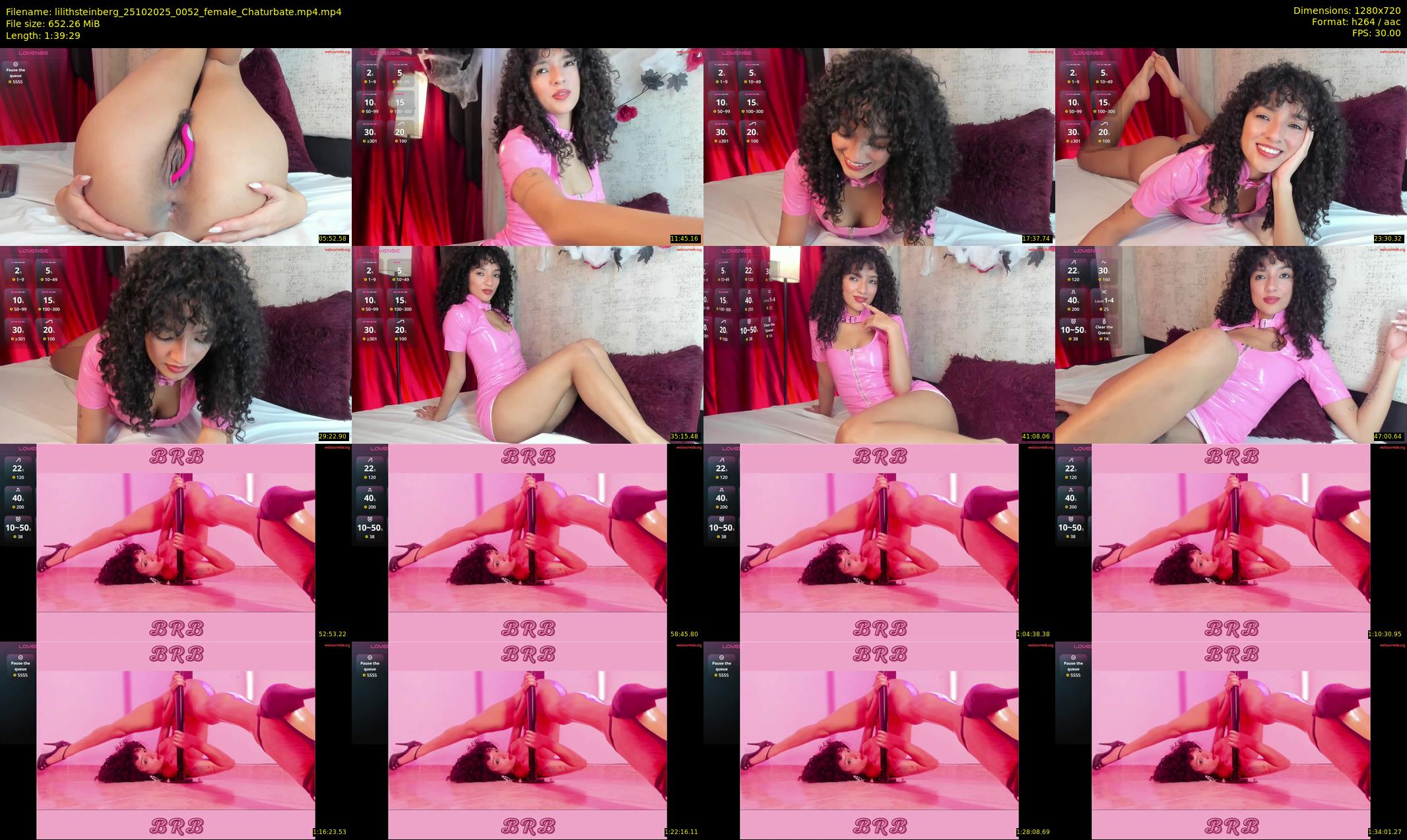lilithsteinberg — 100 minute Chaturbate female cam show recording, 720p, Oct 25, 2025