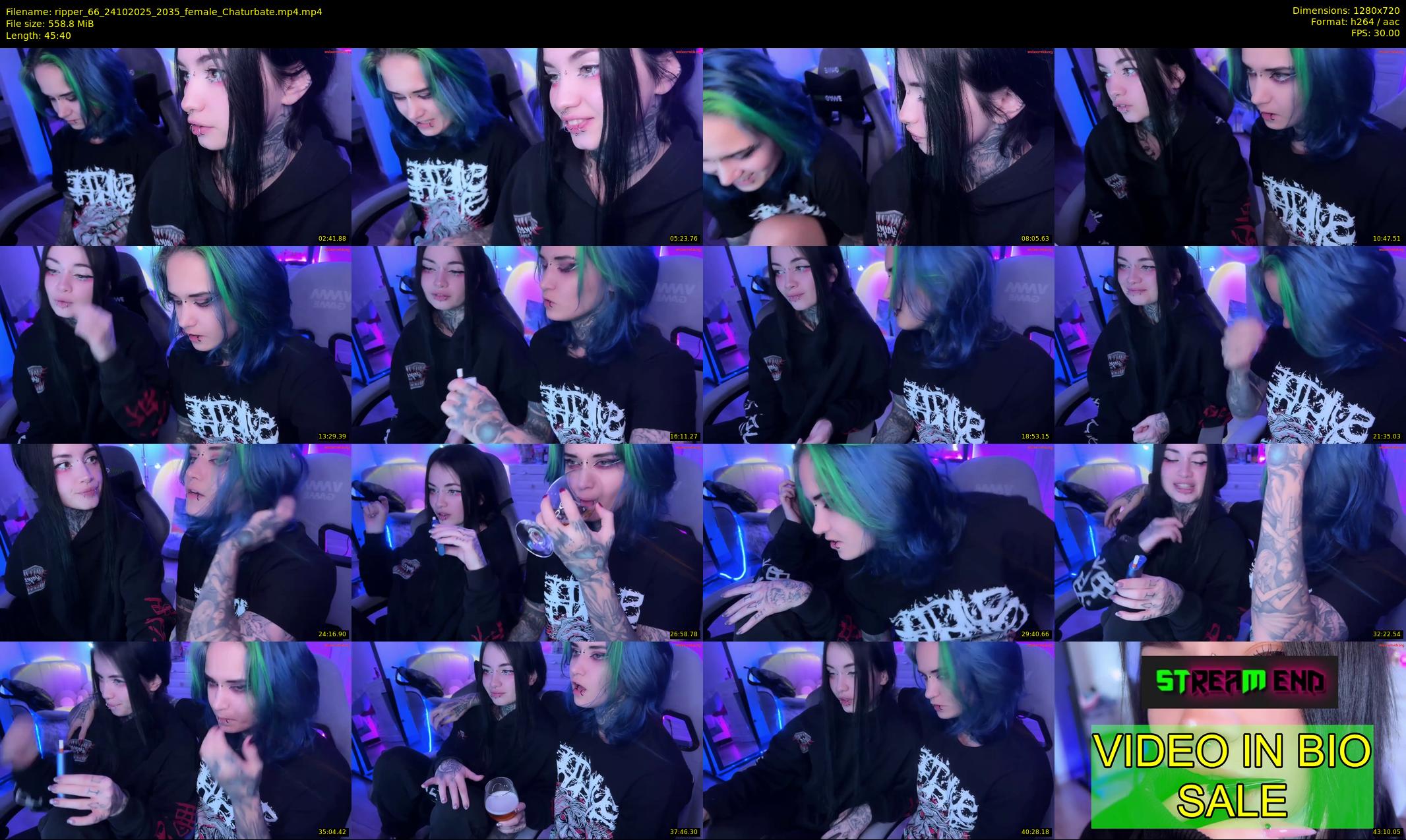 ripper_66 — 46 minute Chaturbate female cam show recording, 720p, Oct 24, 2025