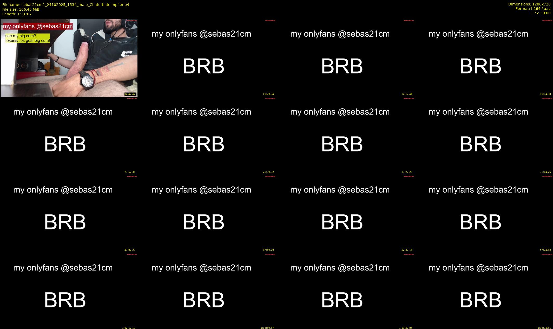 sebas21cm1 — 82 minute Chaturbate male cam show recording, 720p, Oct 24, 2025