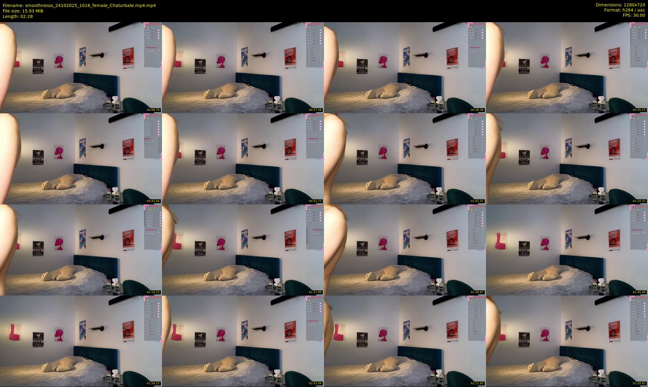 smoothnesss — 3 minute Chaturbate female cam show recording, 720p, Oct 24, 2025