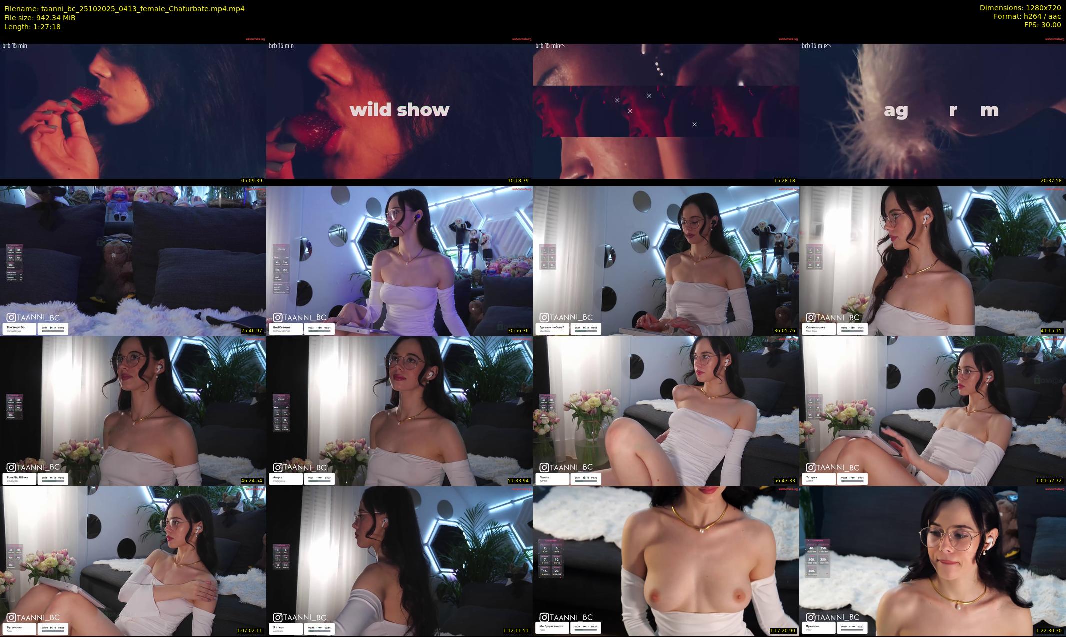 taanni_bc — 88 minute Chaturbate female cam show recording, 720p, Oct 25, 2025