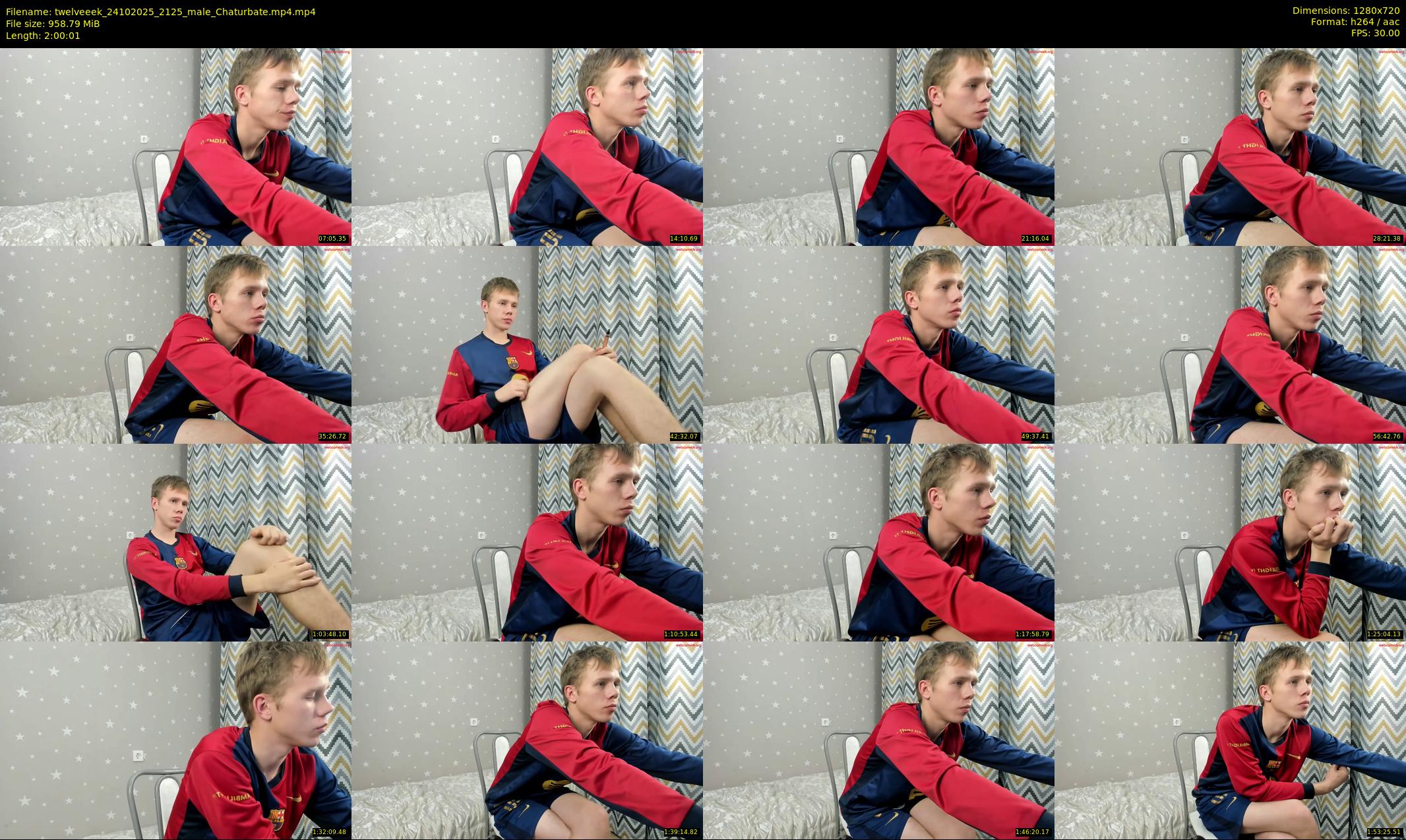 twelveeek — 121 minute Chaturbate male cam show recording, 720p, Oct 24, 2025
