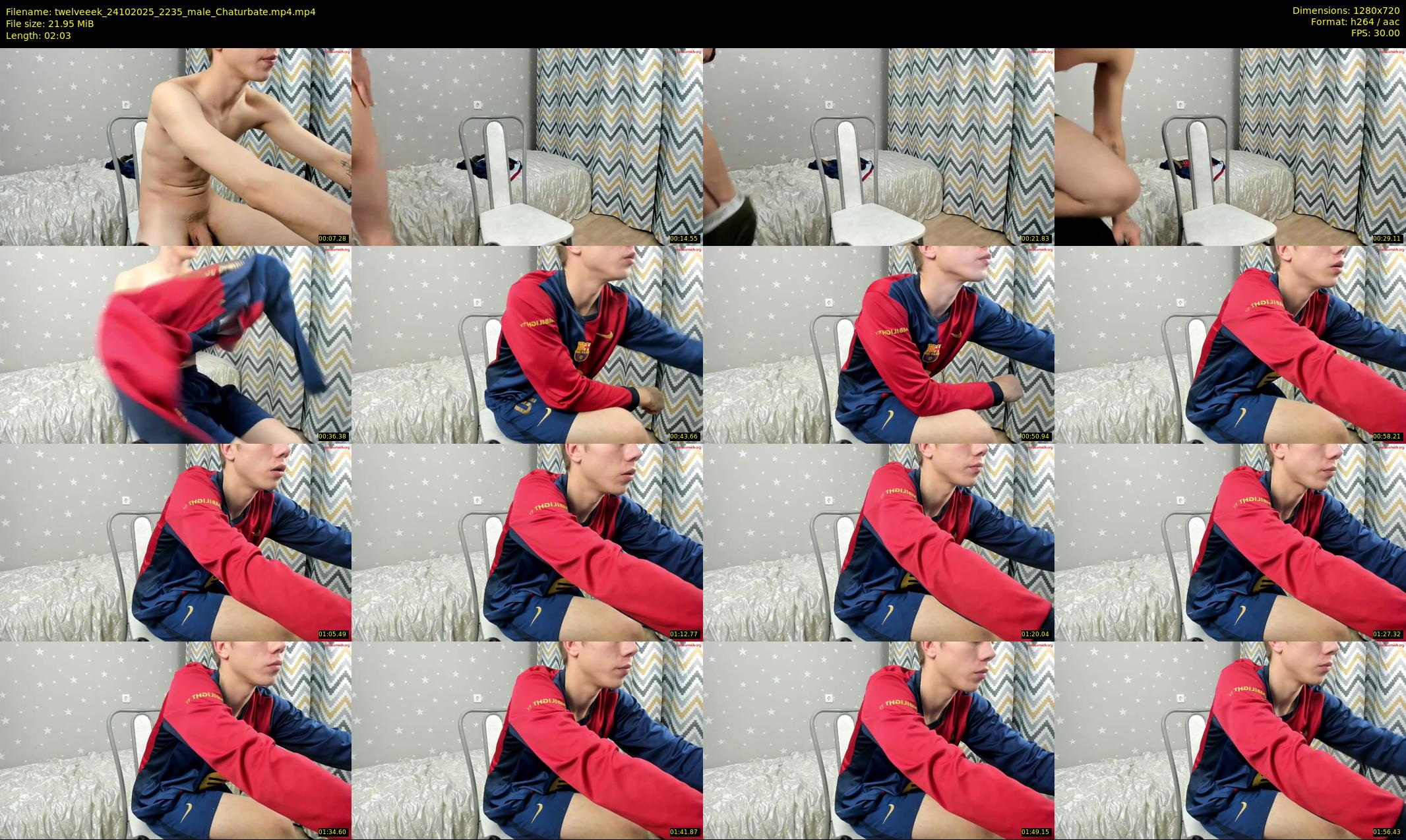 twelveeek — 3 minute Chaturbate male cam show recording, 720p, Oct 24, 2025