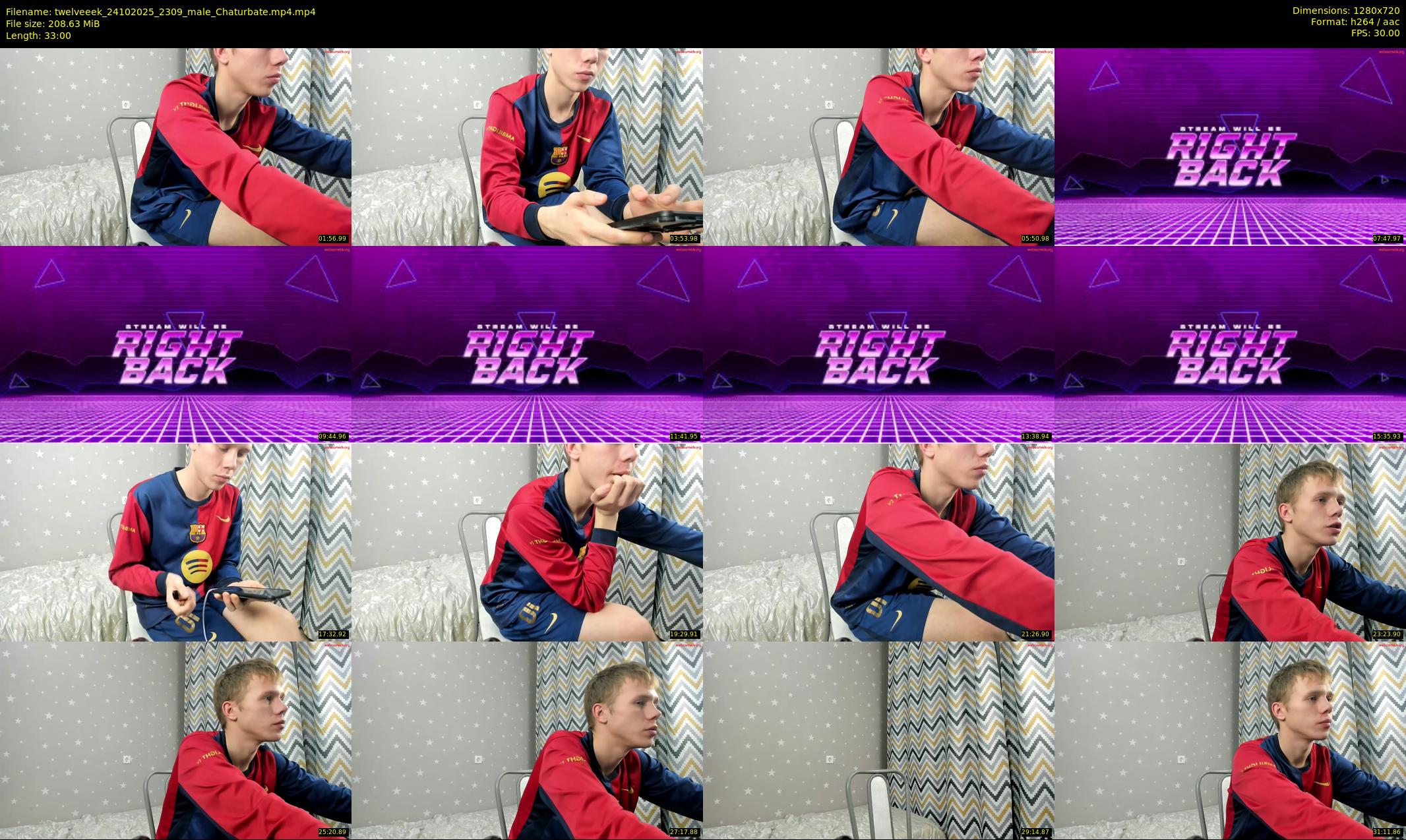 twelveeek — 33 minute Chaturbate male cam show recording, 720p, Oct 24, 2025