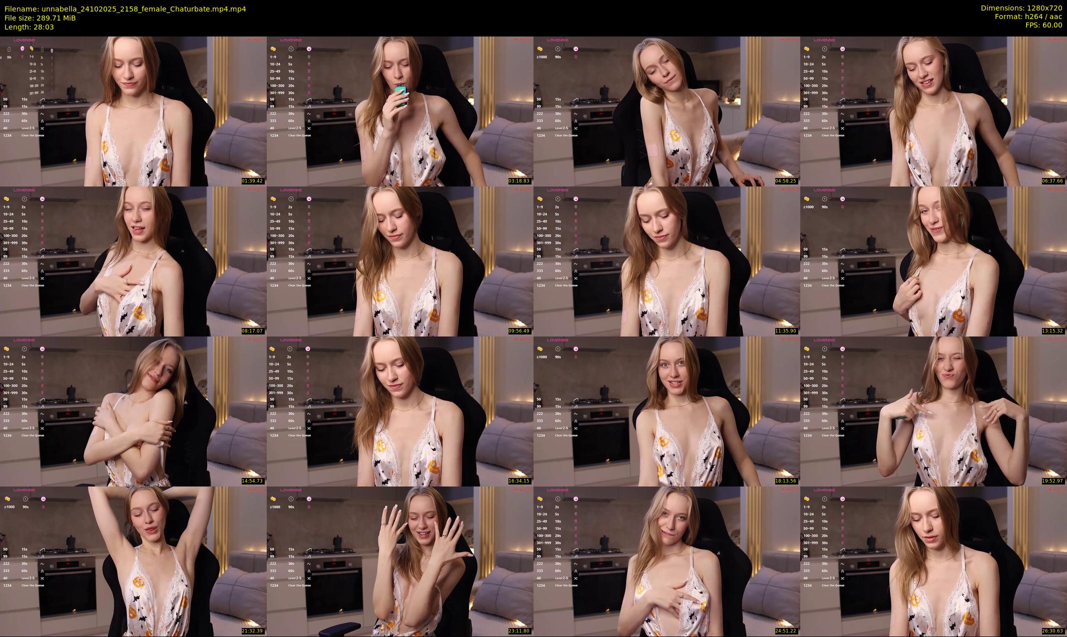unnabella — 29 minute Chaturbate female cam show recording, 720p, Oct 24, 2025