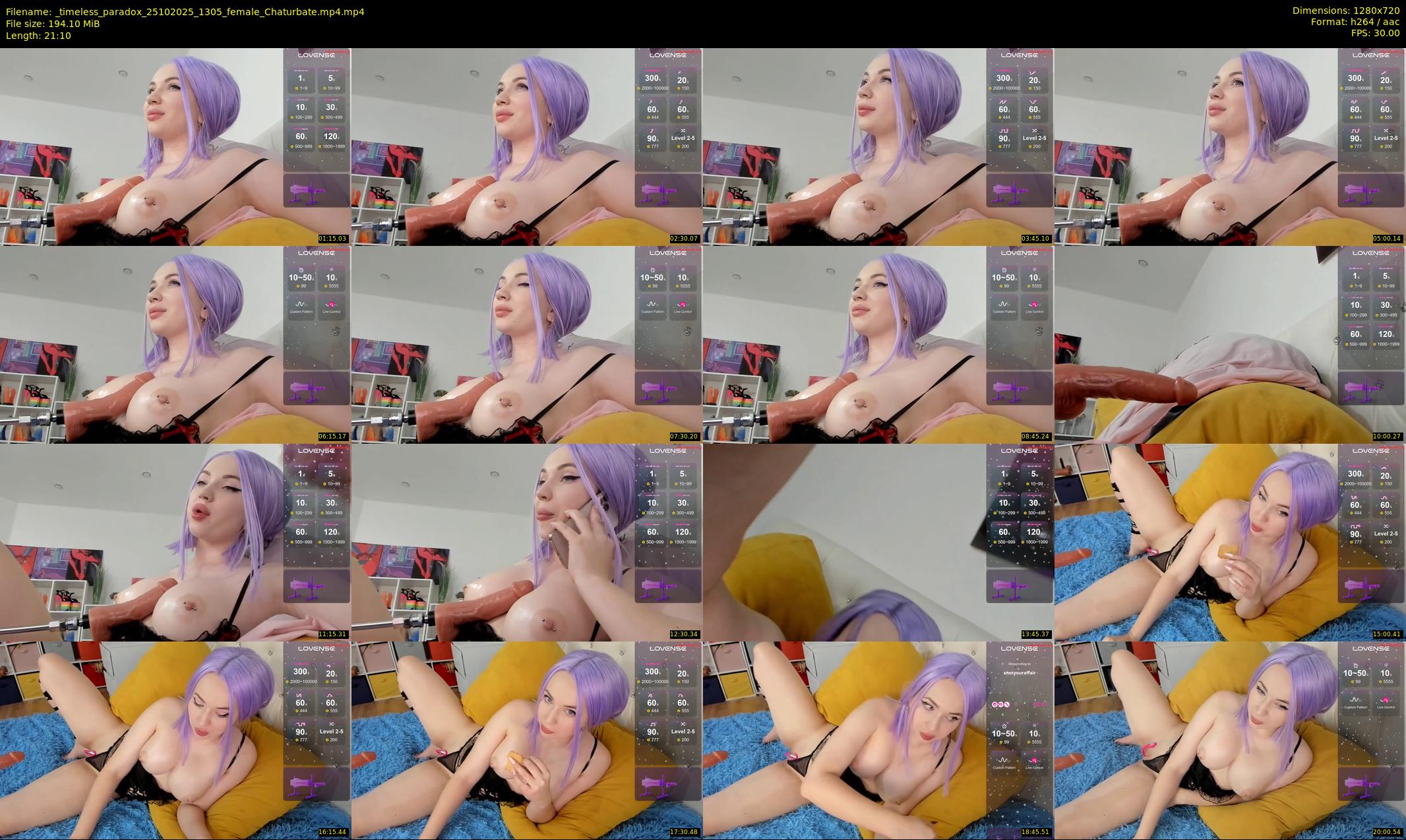 _timeless_paradox — 22 minute Chaturbate female cam show recording, 720p, Oct 25, 2025