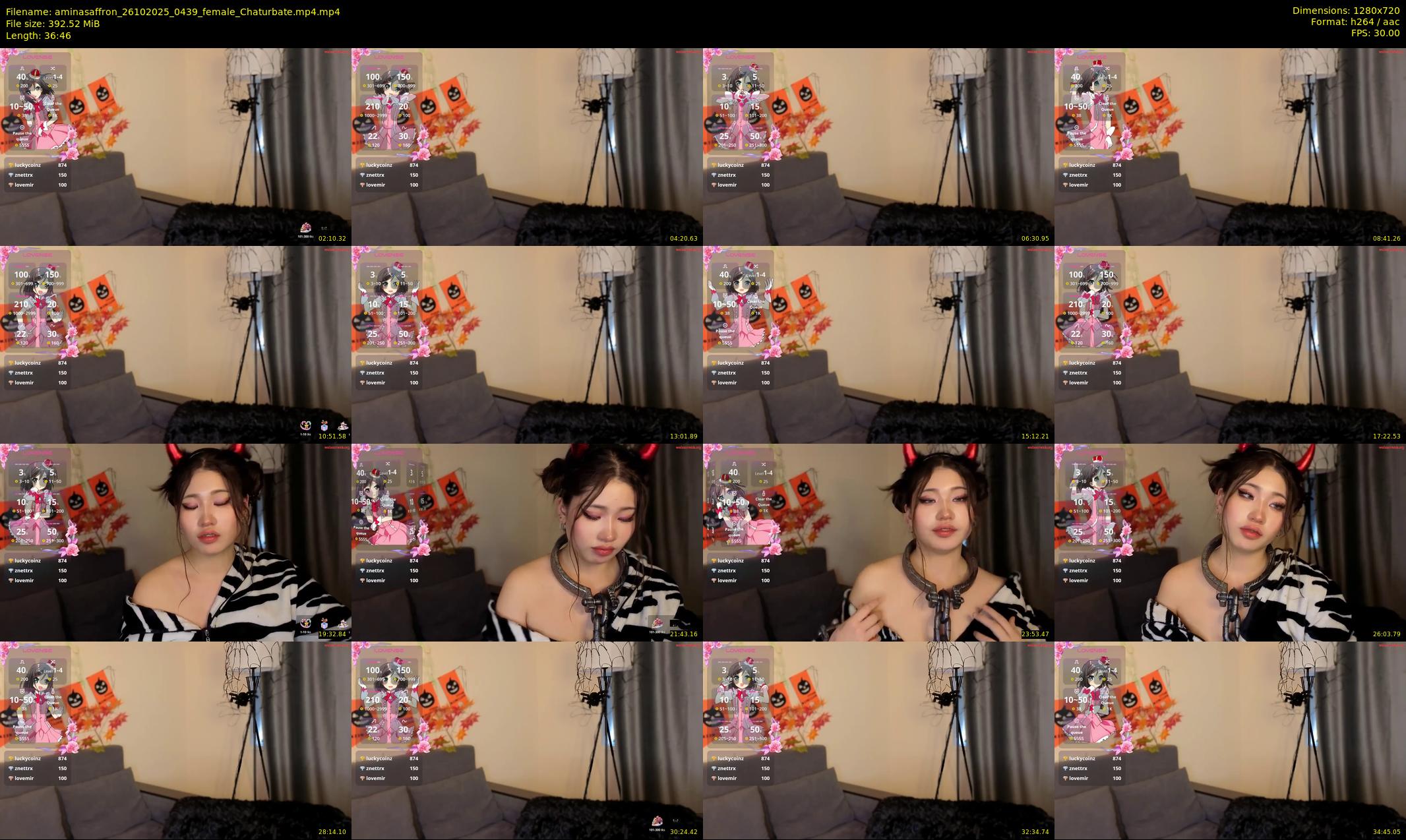 aminasaffron — 37 minute Chaturbate female cam show recording, 720p, Oct 26, 2025