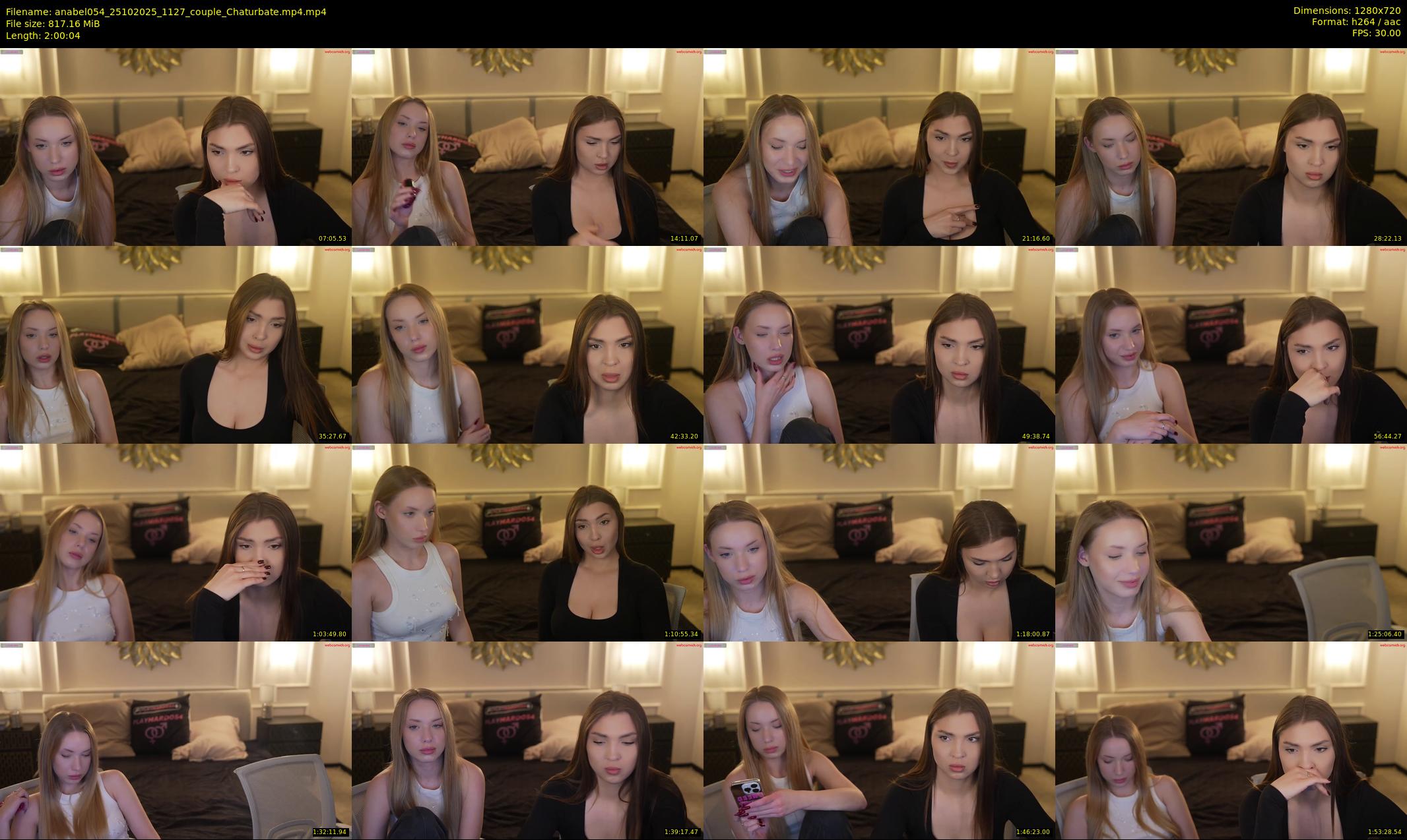 anabel054 — 121 minute Chaturbate female cam show recording, 720p, Oct 25, 2025
