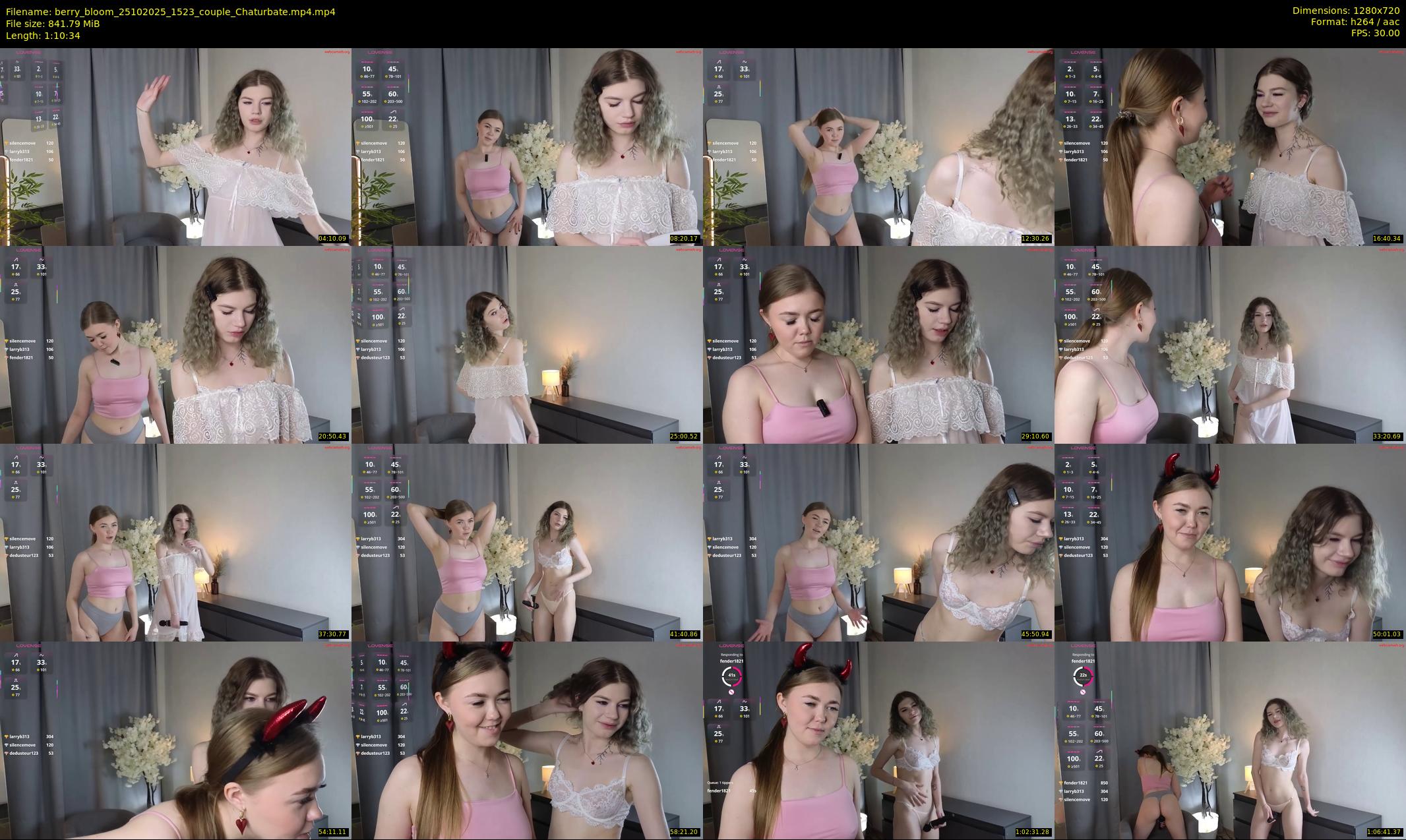 berry_bloom — 71 minute Chaturbate female cam show recording, 720p, Oct 25, 2025