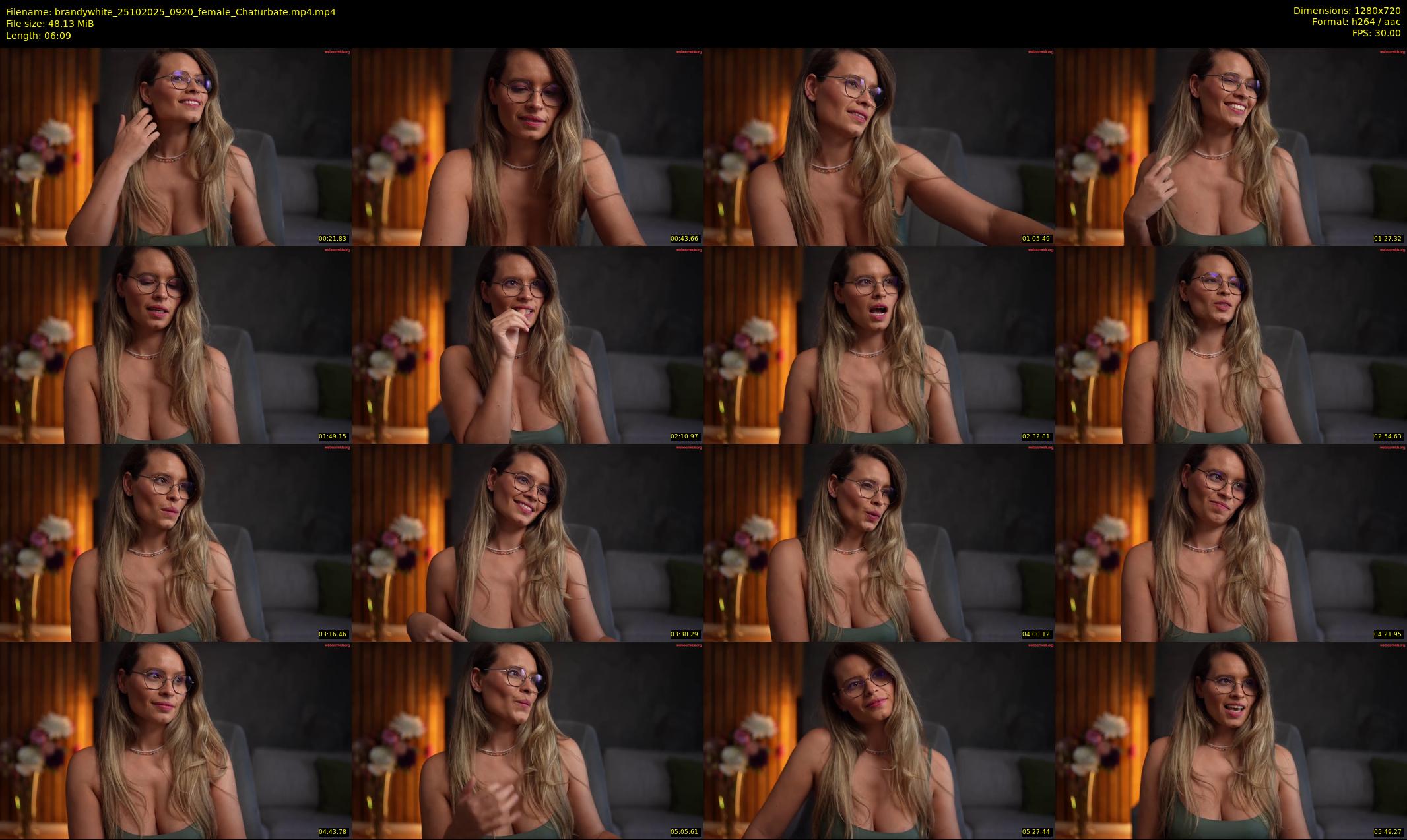 brandywhite — 7 minute Chaturbate female cam show recording, 720p, Oct 25, 2025