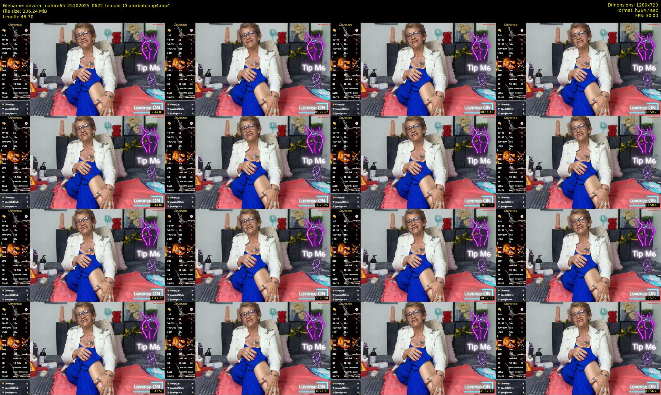 devora_mature65 — 47 minute Chaturbate female cam show recording, 720p, Oct 25, 2025
