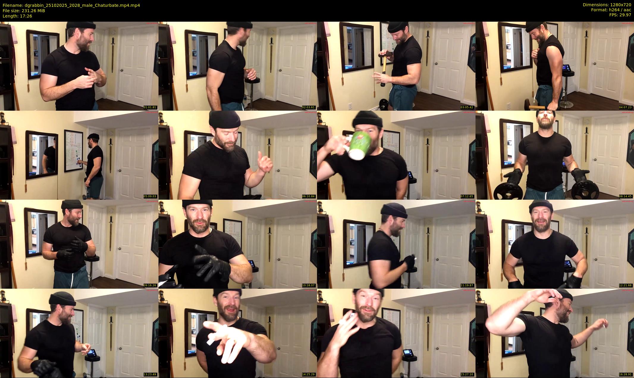 dgrabbin — 18 minute Chaturbate male cam show recording, 720p, Oct 25, 2025