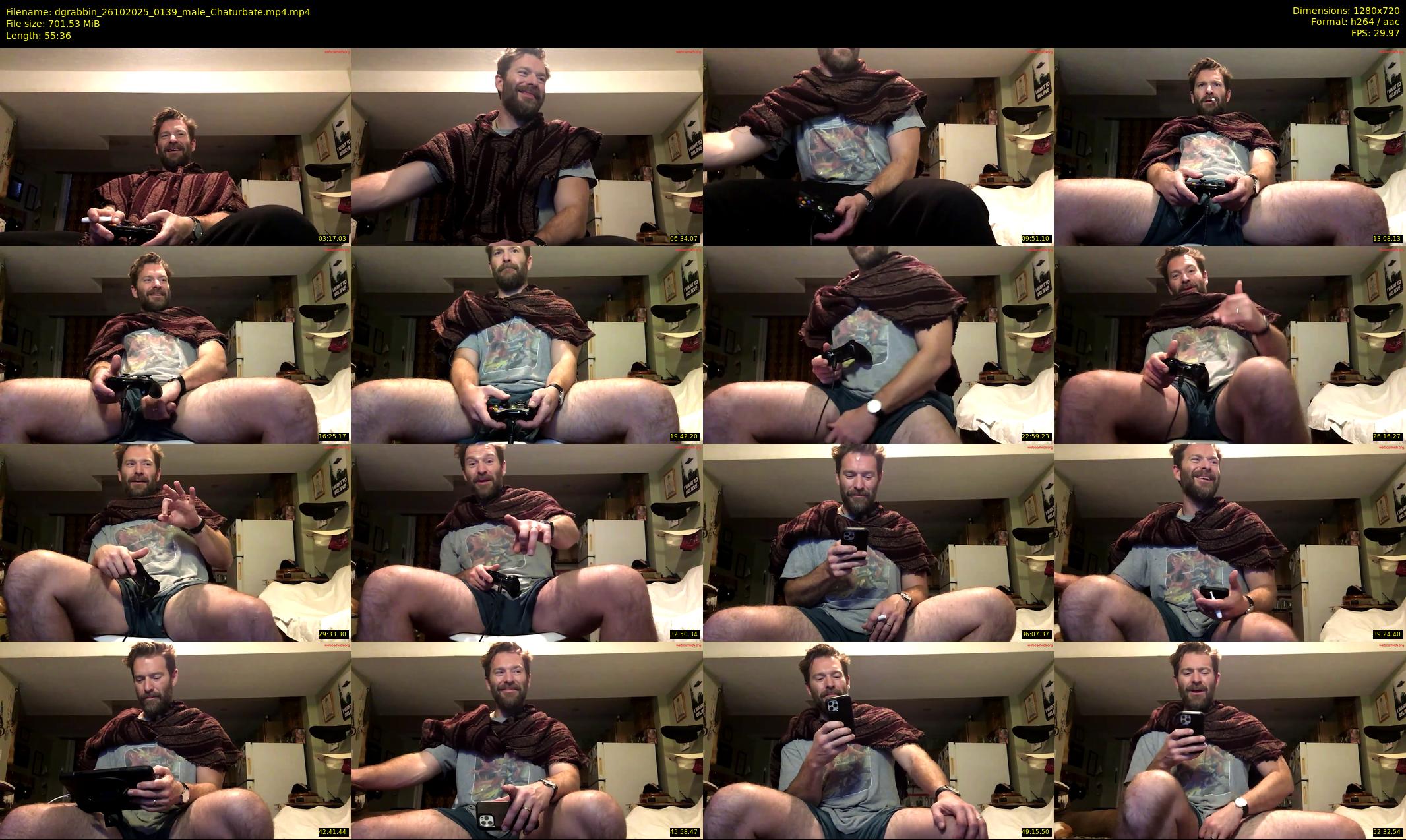 dgrabbin — 56 minute Chaturbate male cam show recording, 720p, Oct 26, 2025