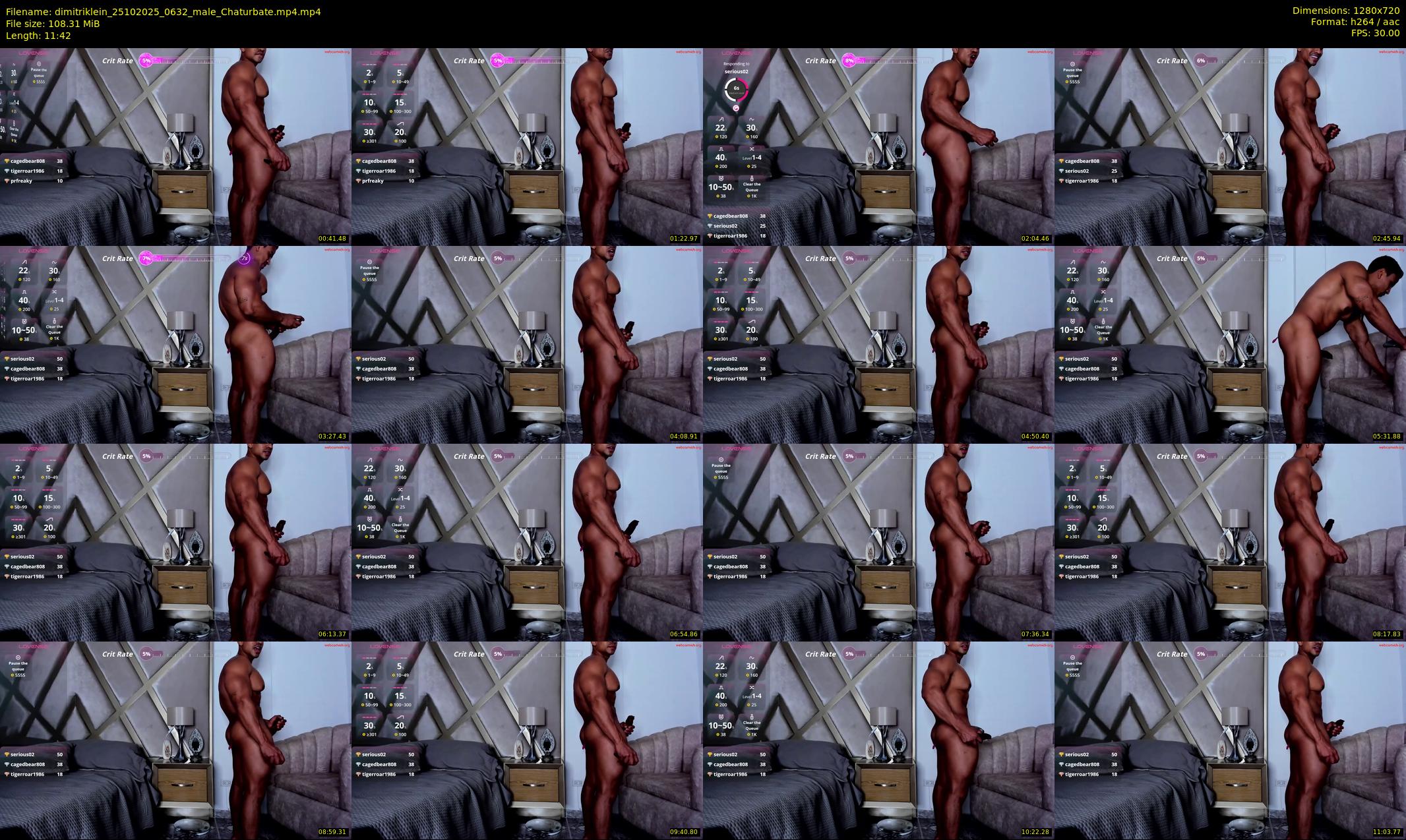 dimitriklein — 12 minute Chaturbate male cam show recording, 720p, Oct 25, 2025