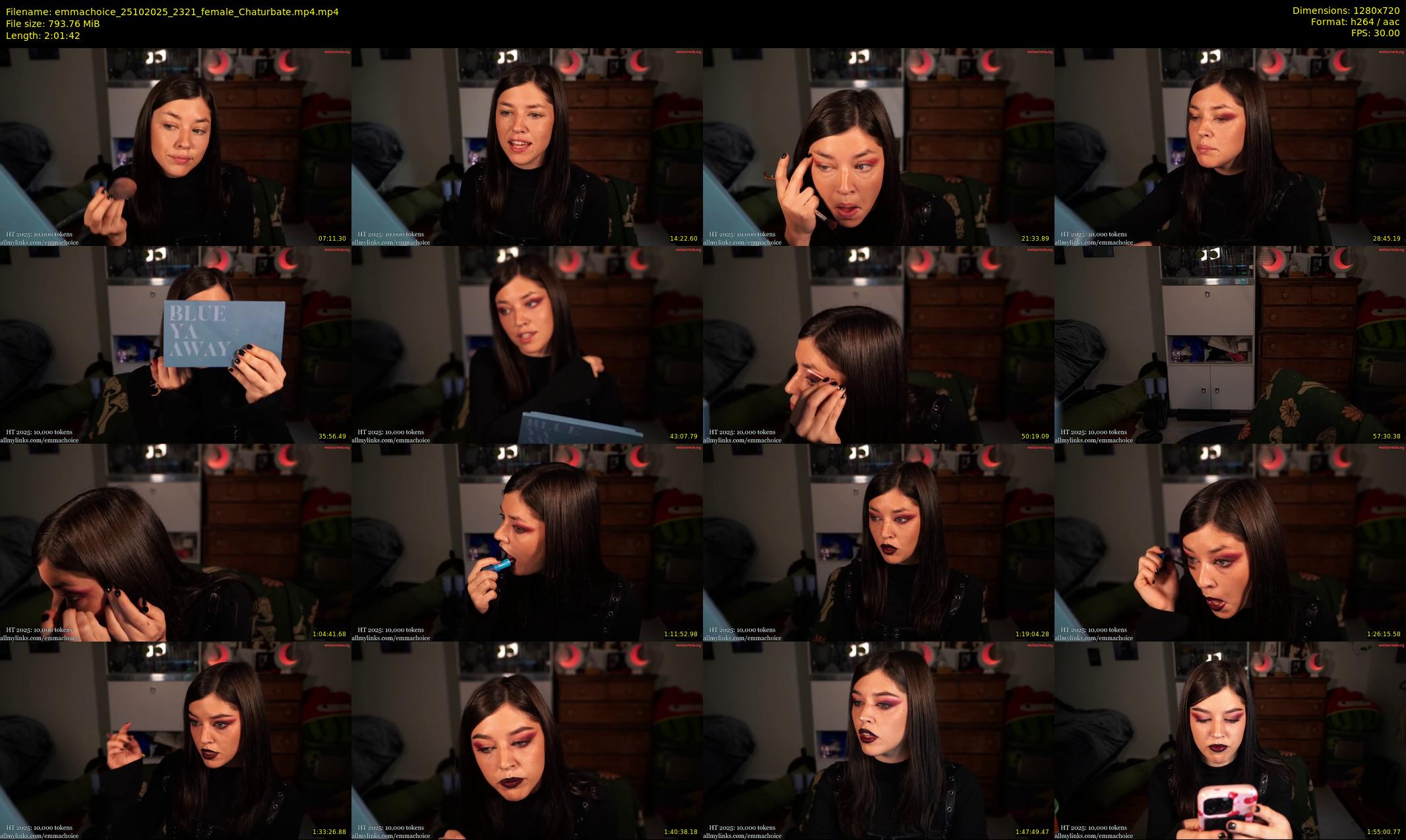 emmachoice — 122 minute Chaturbate female cam show recording, 720p, Oct 25, 2025