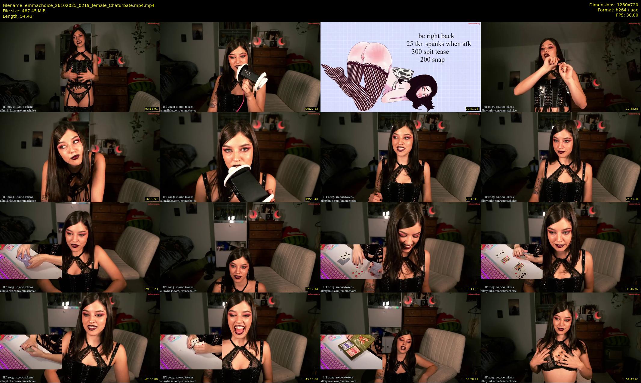 emmachoice — 55 minute Chaturbate female cam show recording, 720p, Oct 26, 2025
