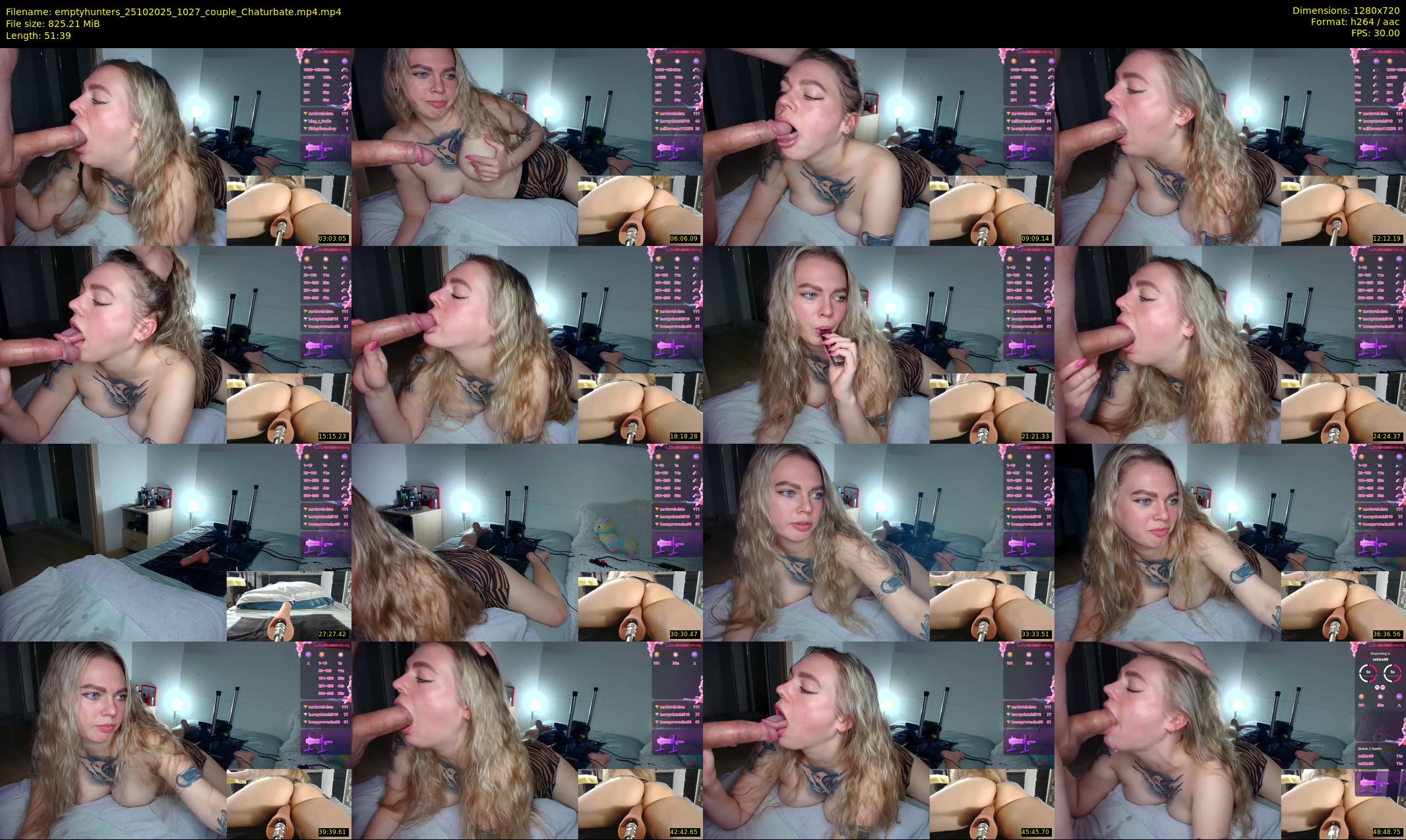 emptyhunters — 52 minute Chaturbate couple cam show recording, 720p, Oct 25, 2025