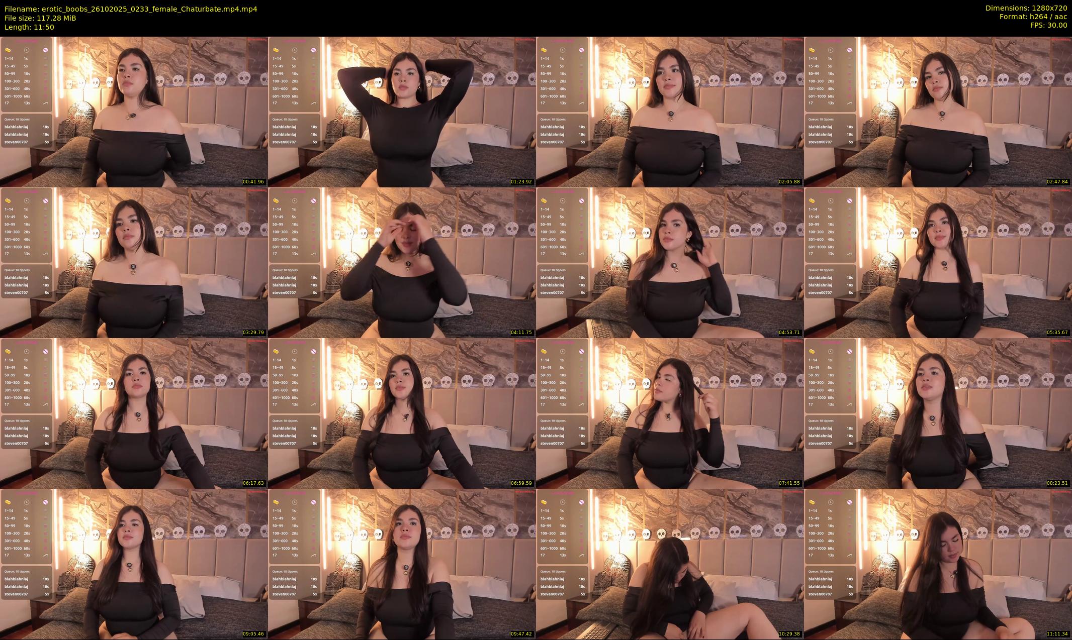 erotic_boobs — 12 minute Chaturbate female cam show recording, 720p, Oct 26, 2025