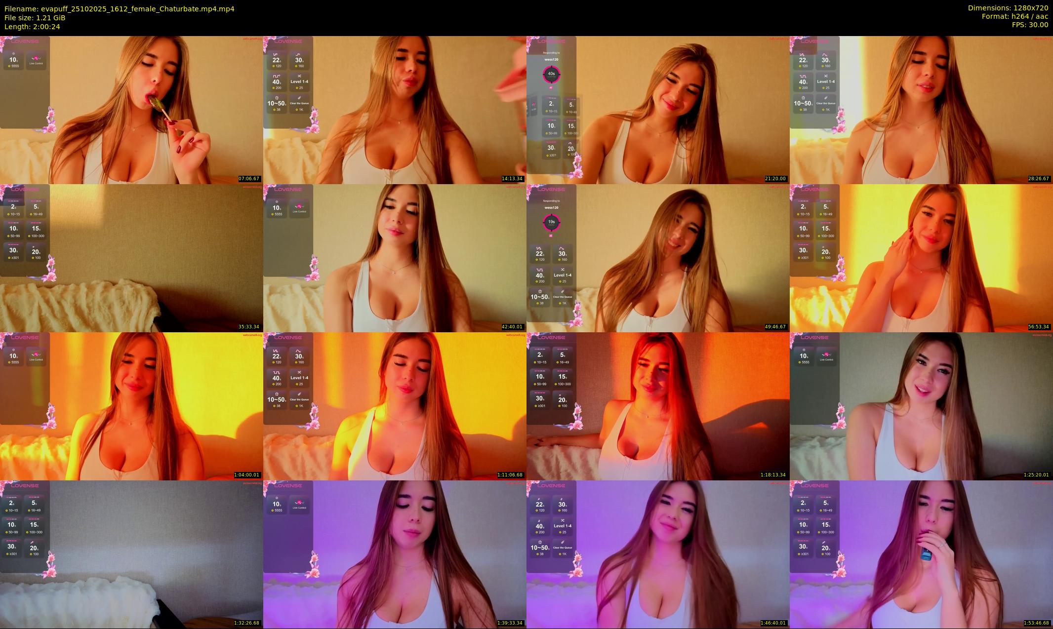 evapuff — 121 minute Chaturbate female cam show recording, 720p, Oct 25, 2025