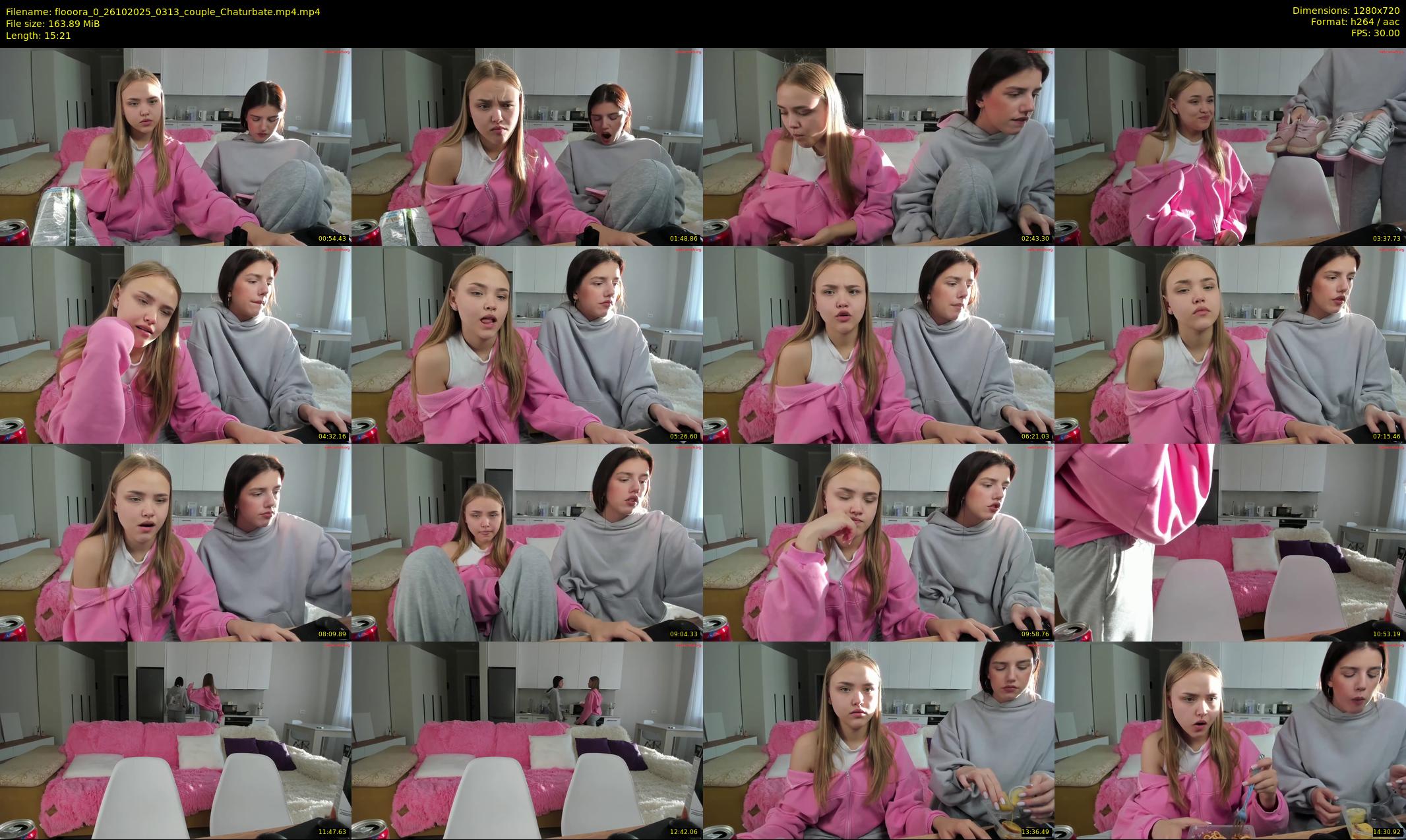 flooora_0 — 16 minute Chaturbate couple cam show recording, 720p, Oct 26, 2025