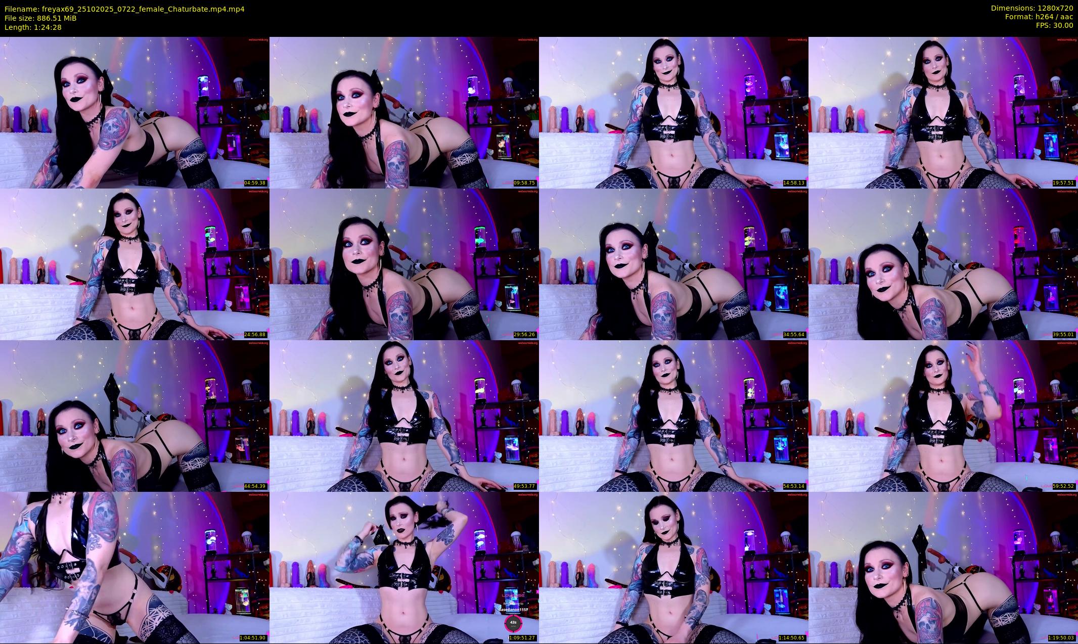 freyax69 — 85 minute Chaturbate female cam show recording, 720p, Oct 25, 2025