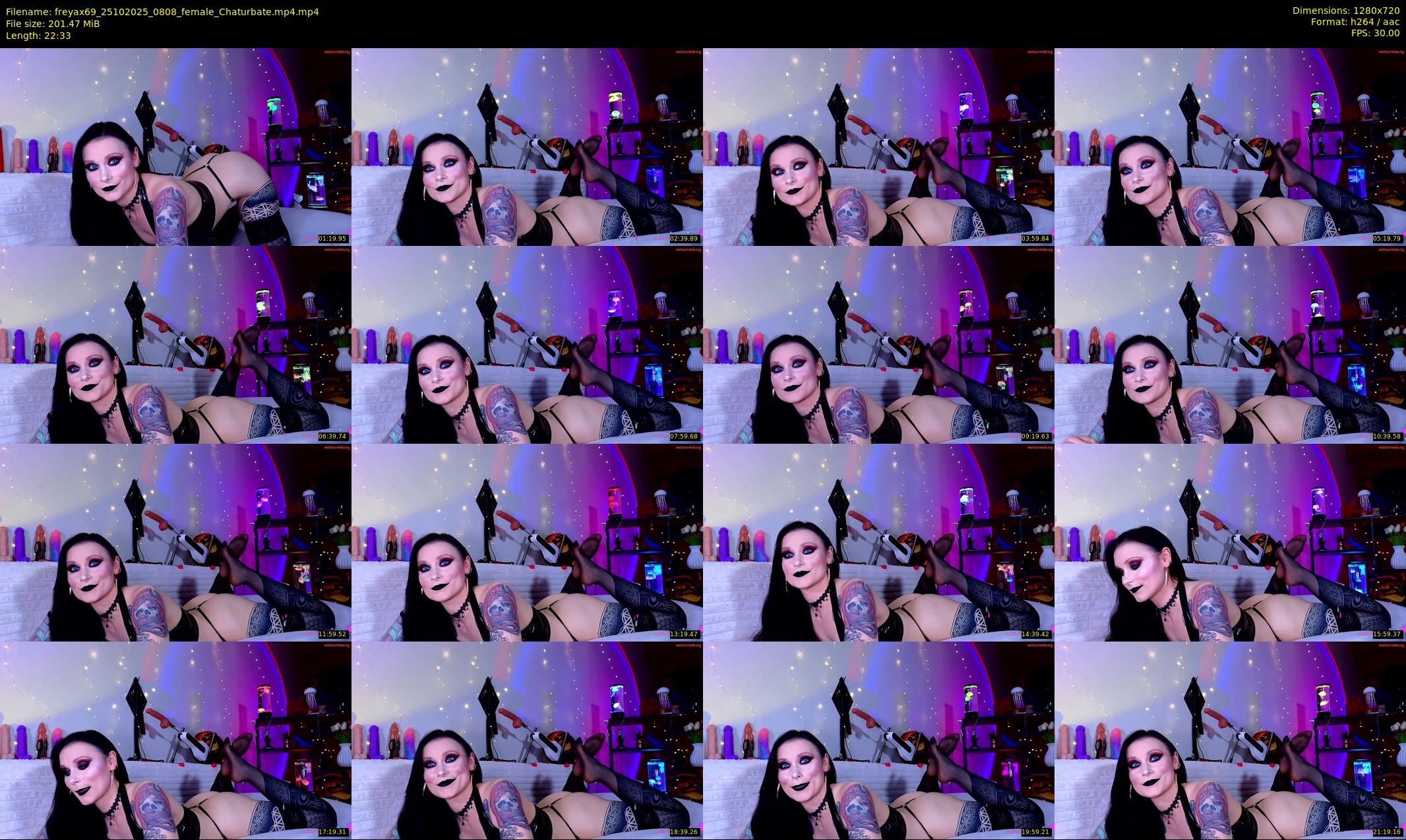 freyax69 — 23 minute Chaturbate female cam show recording, 720p, Oct 25, 2025