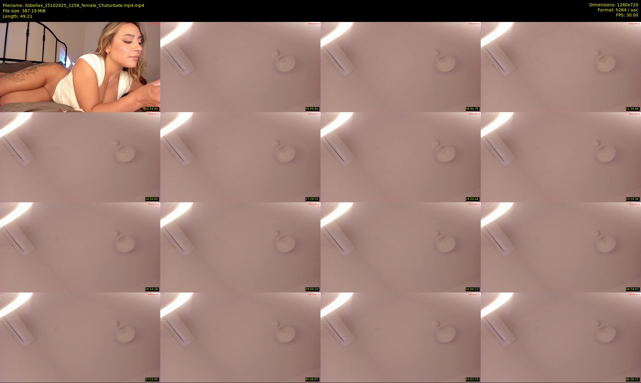 itsbellax — 50 minute Chaturbate female cam show recording, 720p, Oct 25, 2025
