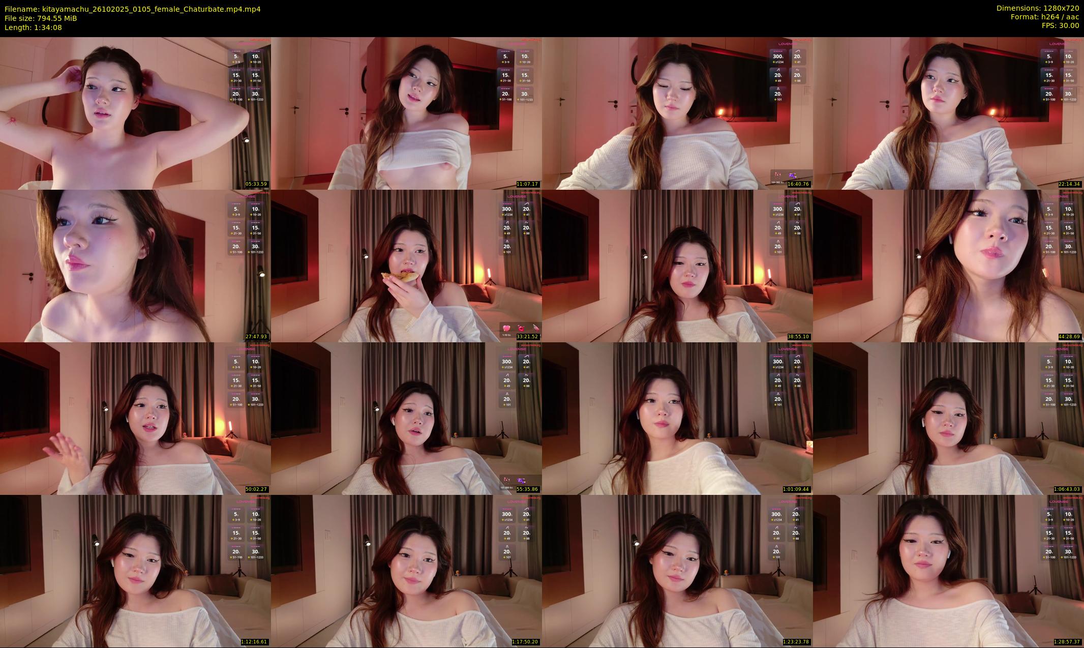 kitayamachu — 95 minute Chaturbate female cam show recording, 720p, Oct 26, 2025