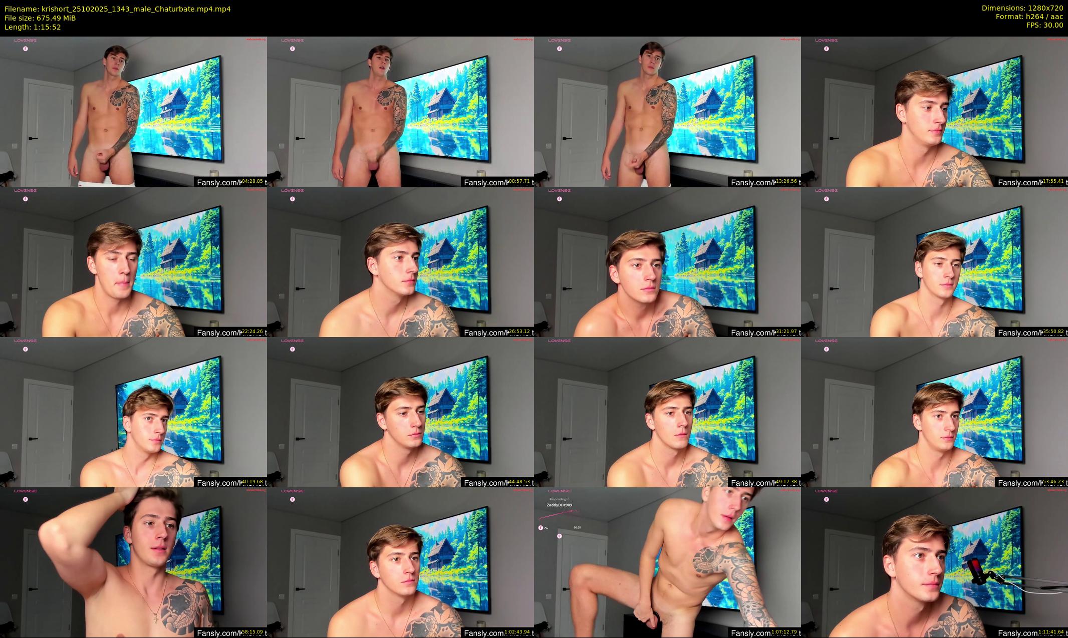 krishort — 76 minute Chaturbate male cam show recording, 720p, Oct 25, 2025