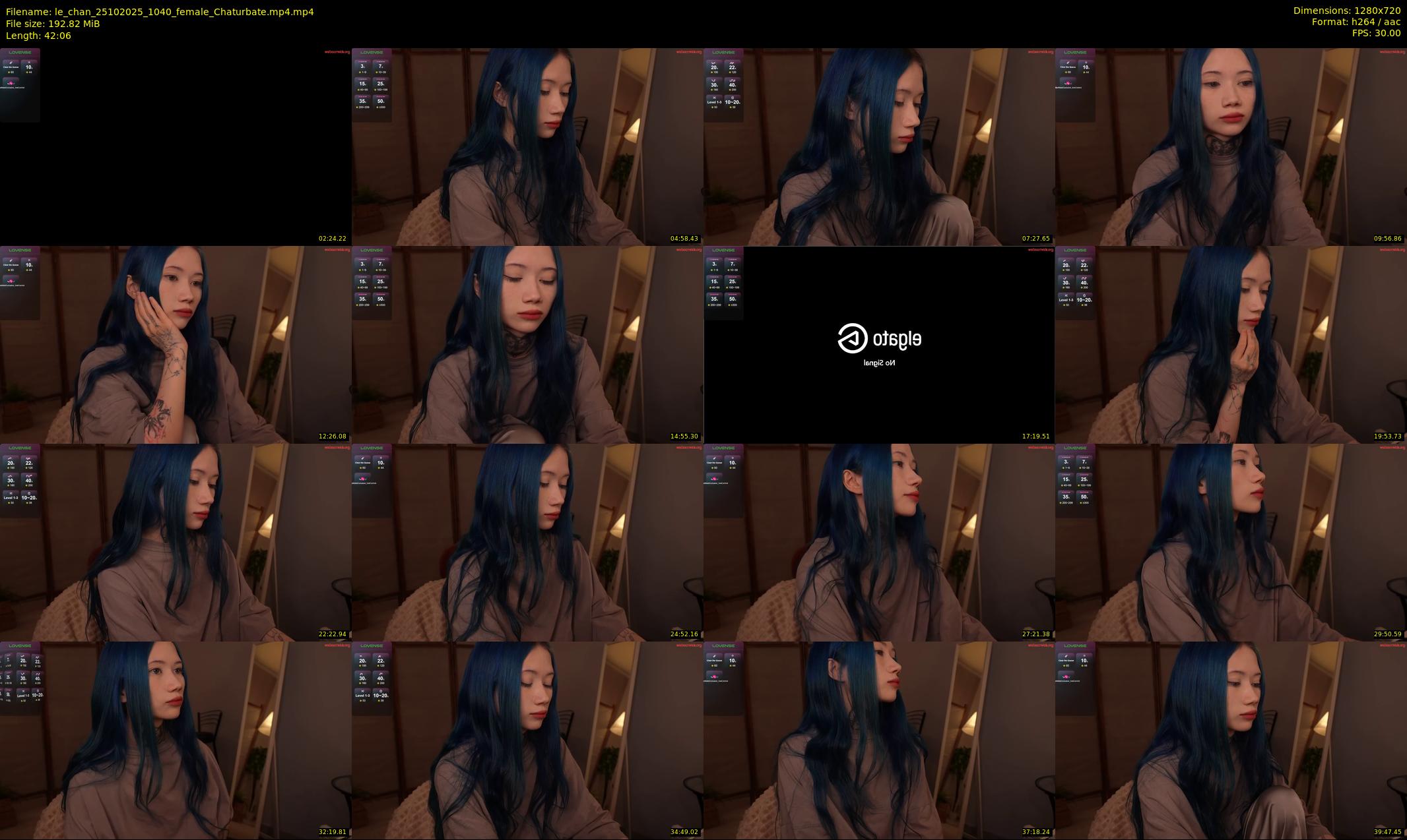 le_chan — 43 minute Chaturbate female cam show recording, 720p, Oct 25, 2025