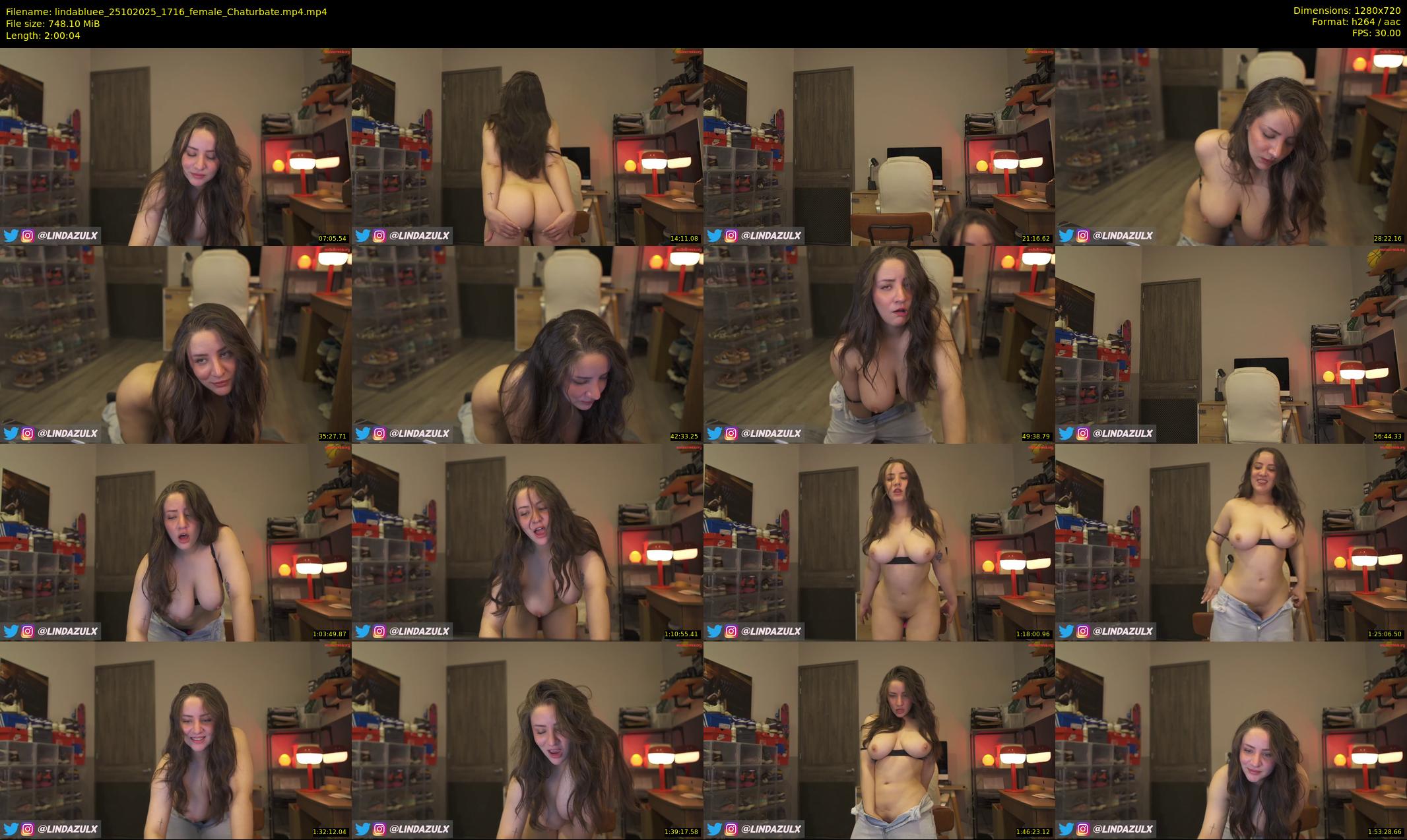 lindabluee — 121 minute Chaturbate female cam show recording, 720p, Oct 25, 2025