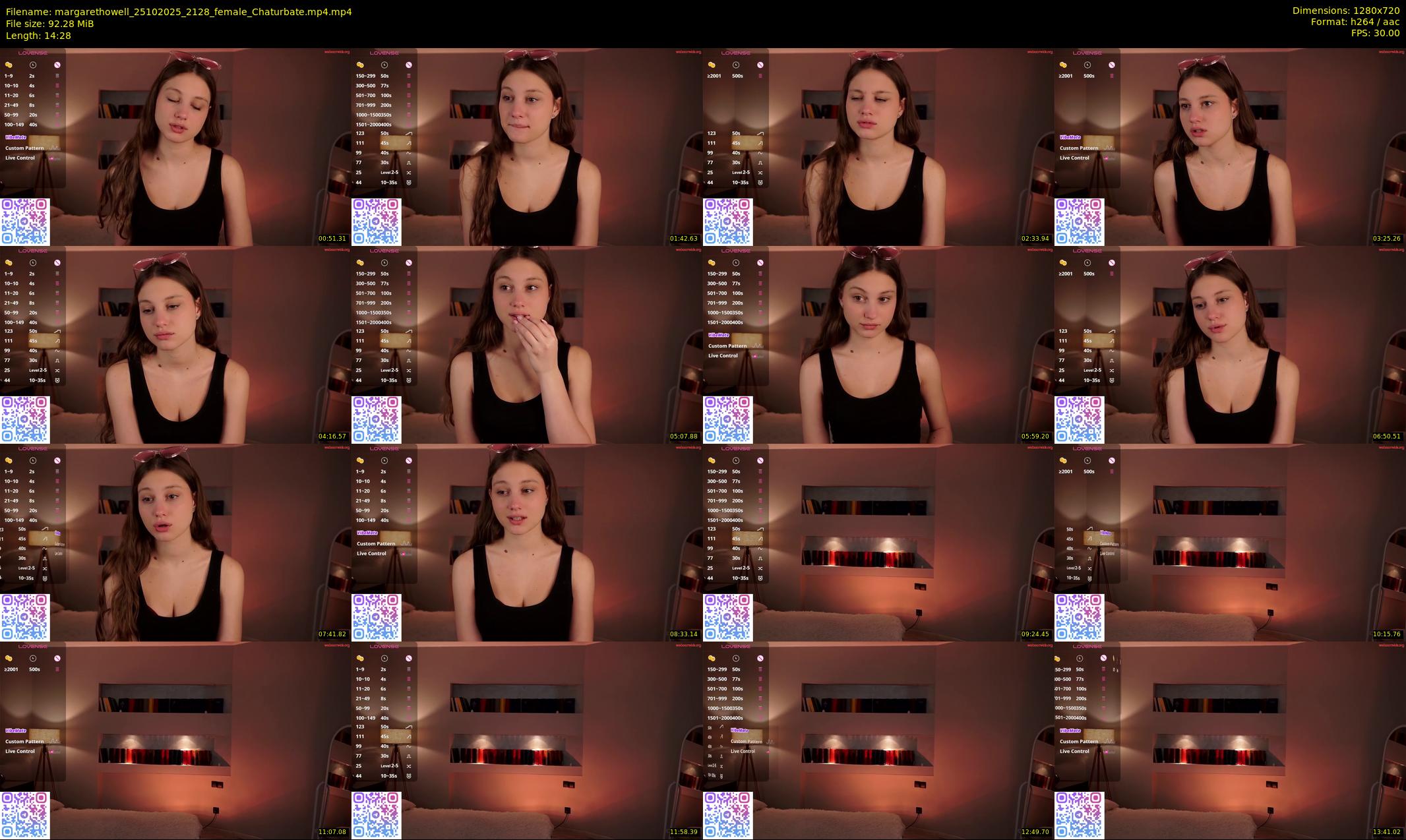 margarethowell — 15 minute Chaturbate female cam show recording, 720p, Oct 25, 2025