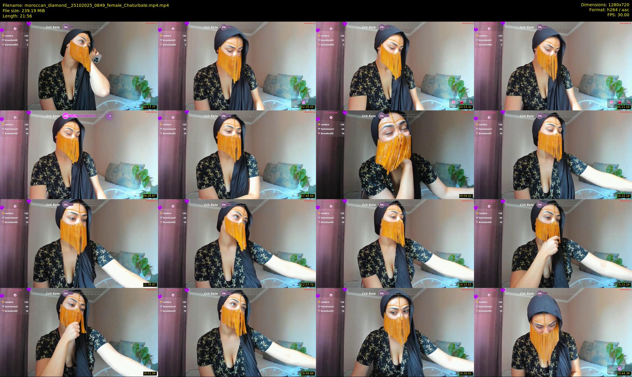 moroccan_diamond_ — 22 minute Chaturbate female cam show recording, 720p, Oct 25, 2025