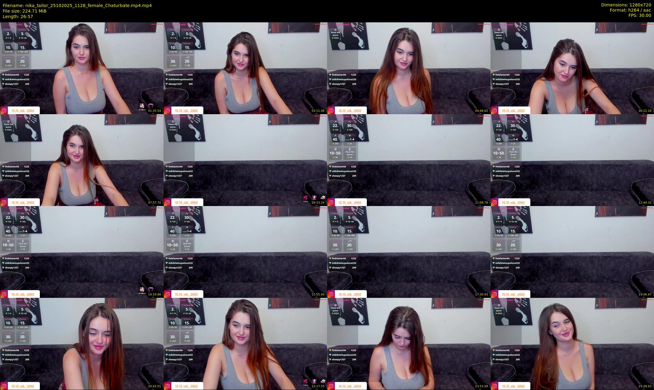 nika_tailor — 27 minute Chaturbate female cam show recording, 720p, Oct 25, 2025