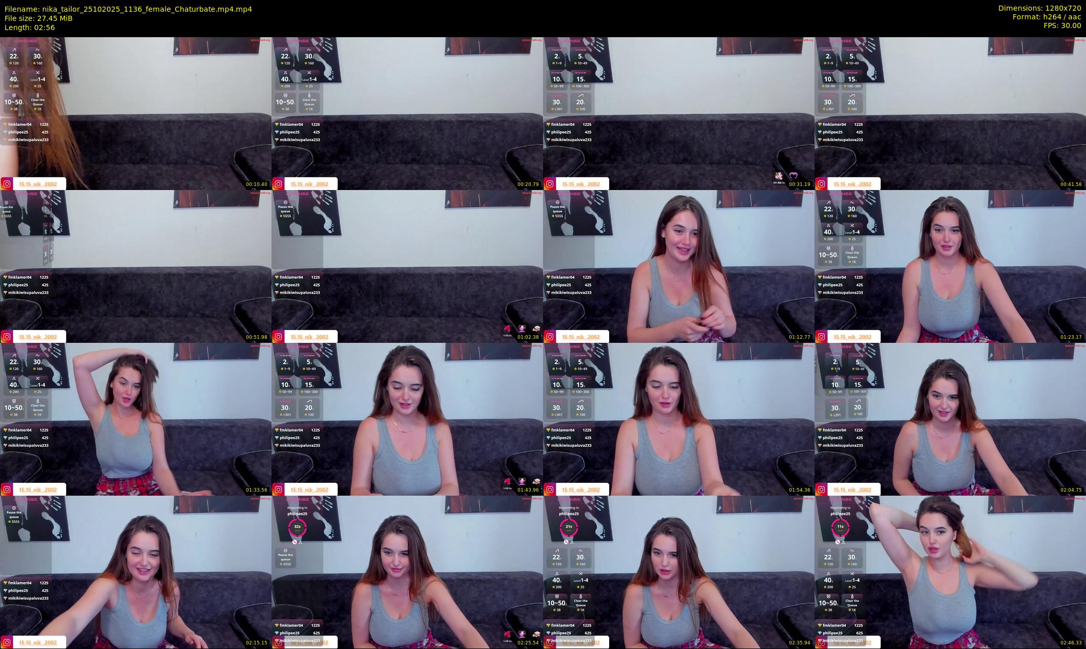 nika_tailor — 3 minute Chaturbate female cam show recording, 720p, Oct 25, 2025