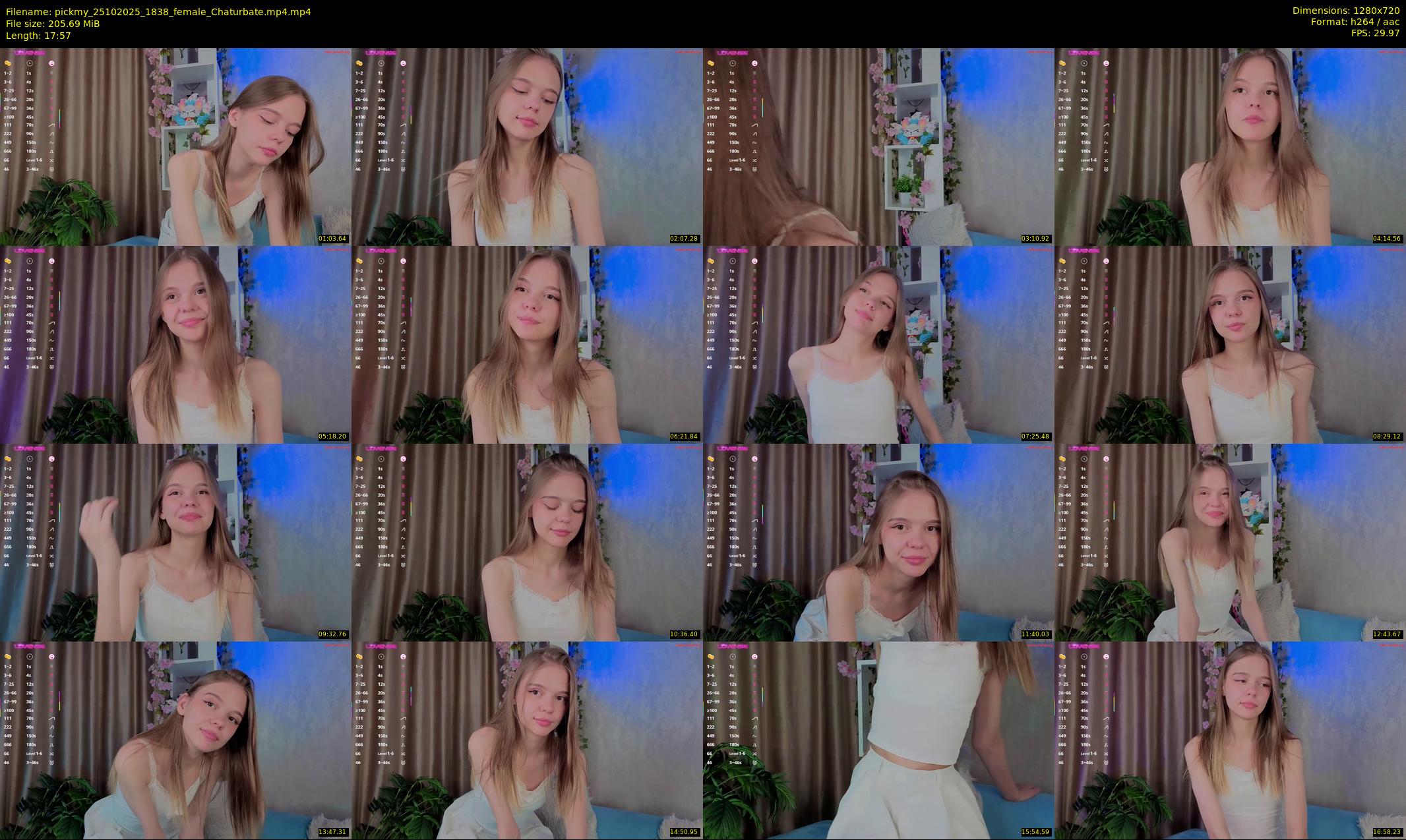 pickmy — 18 minute Chaturbate female cam show recording, 720p, Oct 25, 2025