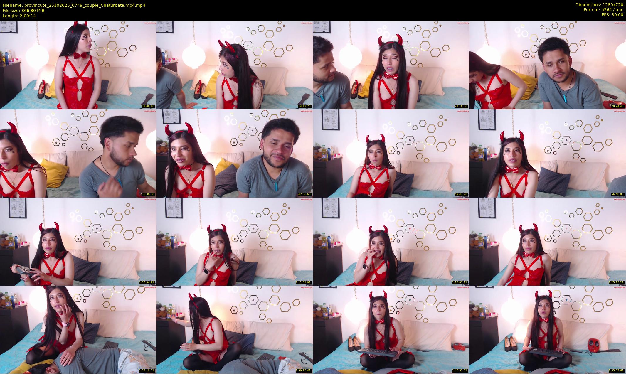 provincute — 121 minute Chaturbate couple cam show recording, 720p, Oct 25, 2025