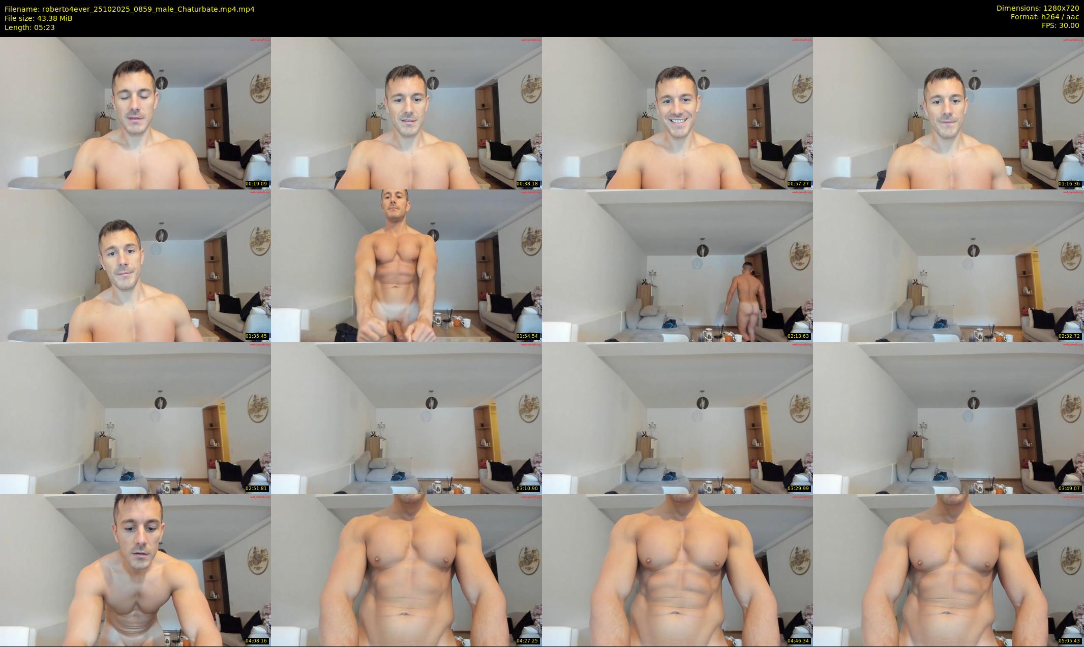 roberto4ever — 6 minute Chaturbate male cam show recording, 720p, Oct 25, 2025