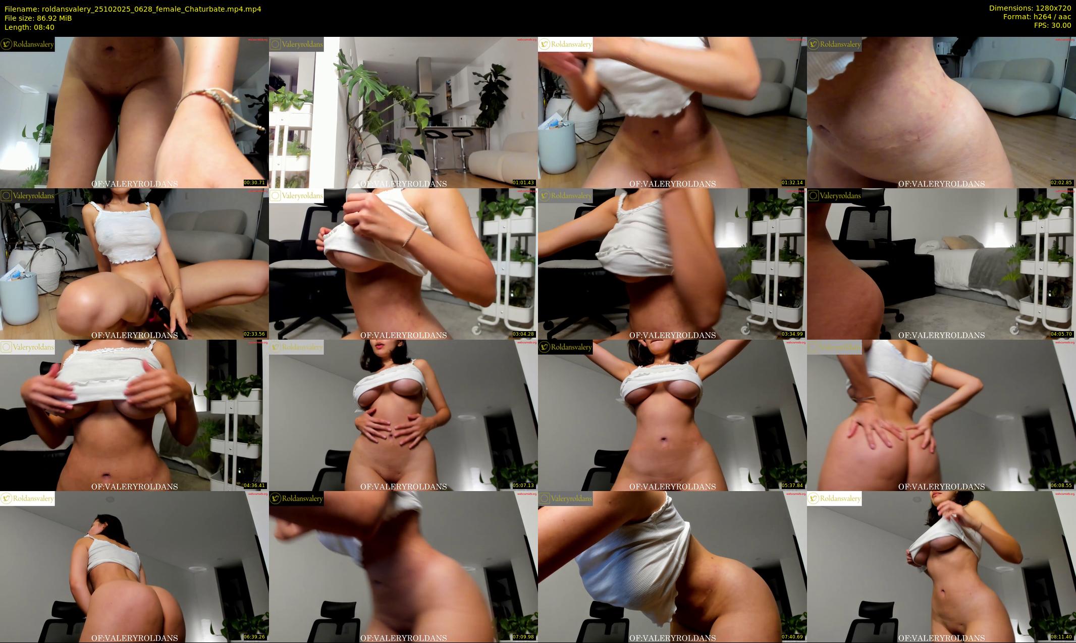 roldansvalery — 9 minute Chaturbate female cam show recording, 720p, Oct 25, 2025