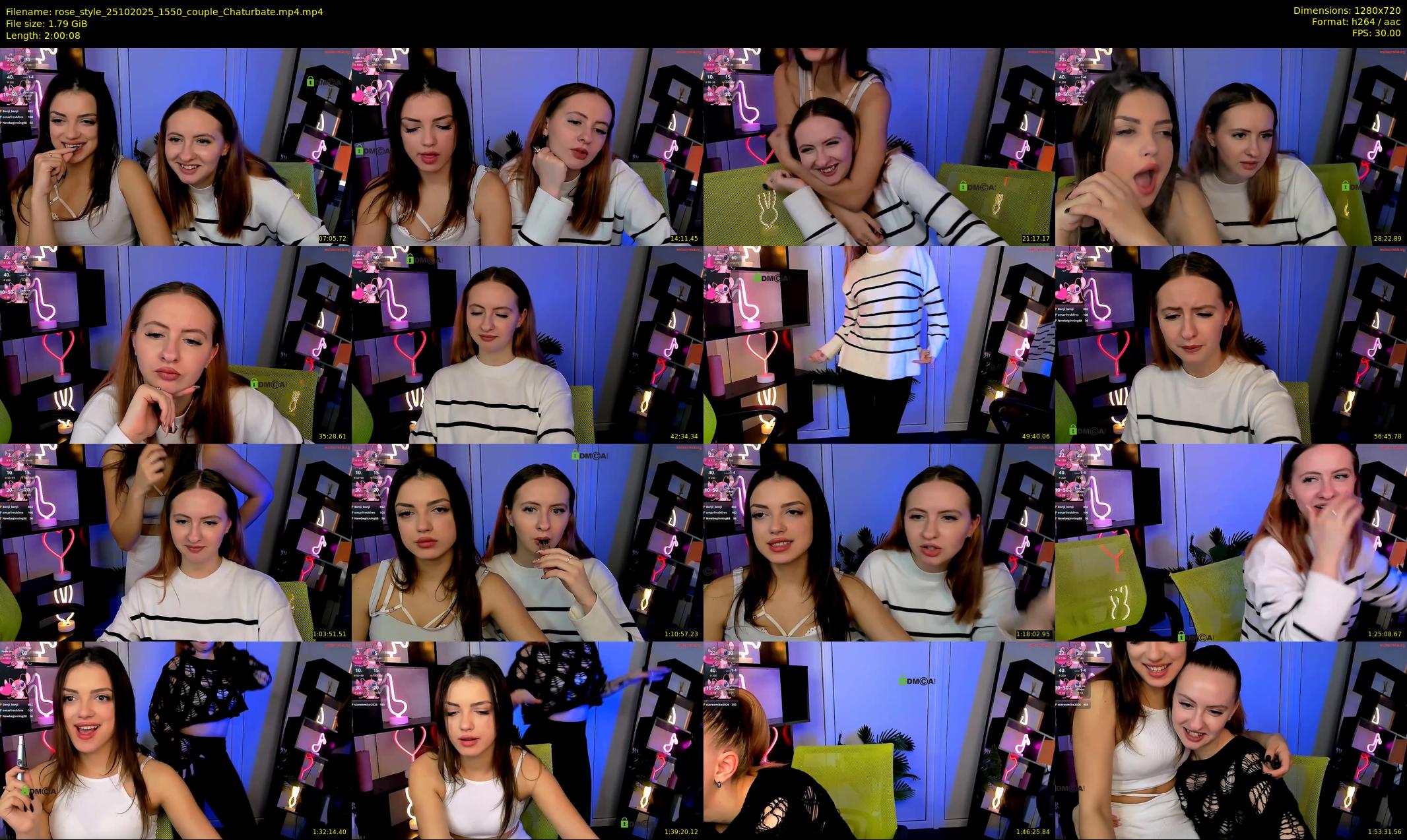 rose_style — 121 minute Chaturbate couple cam show recording, 720p, Oct 25, 2025