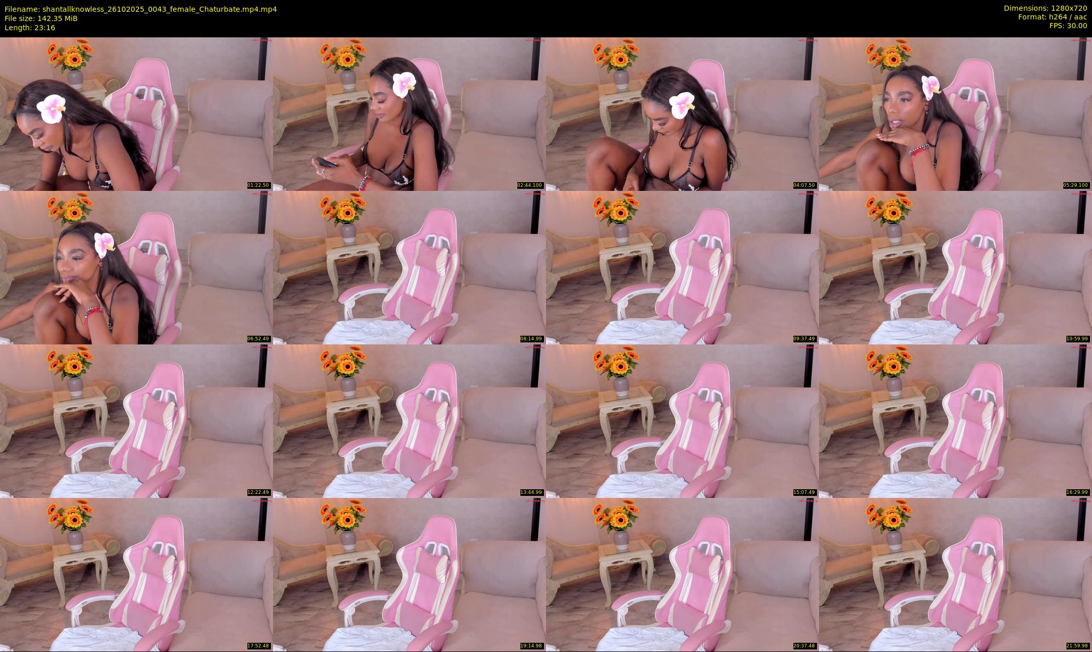 shantallknowless — 24 minute Chaturbate female cam show recording, 720p, Oct 26, 2025