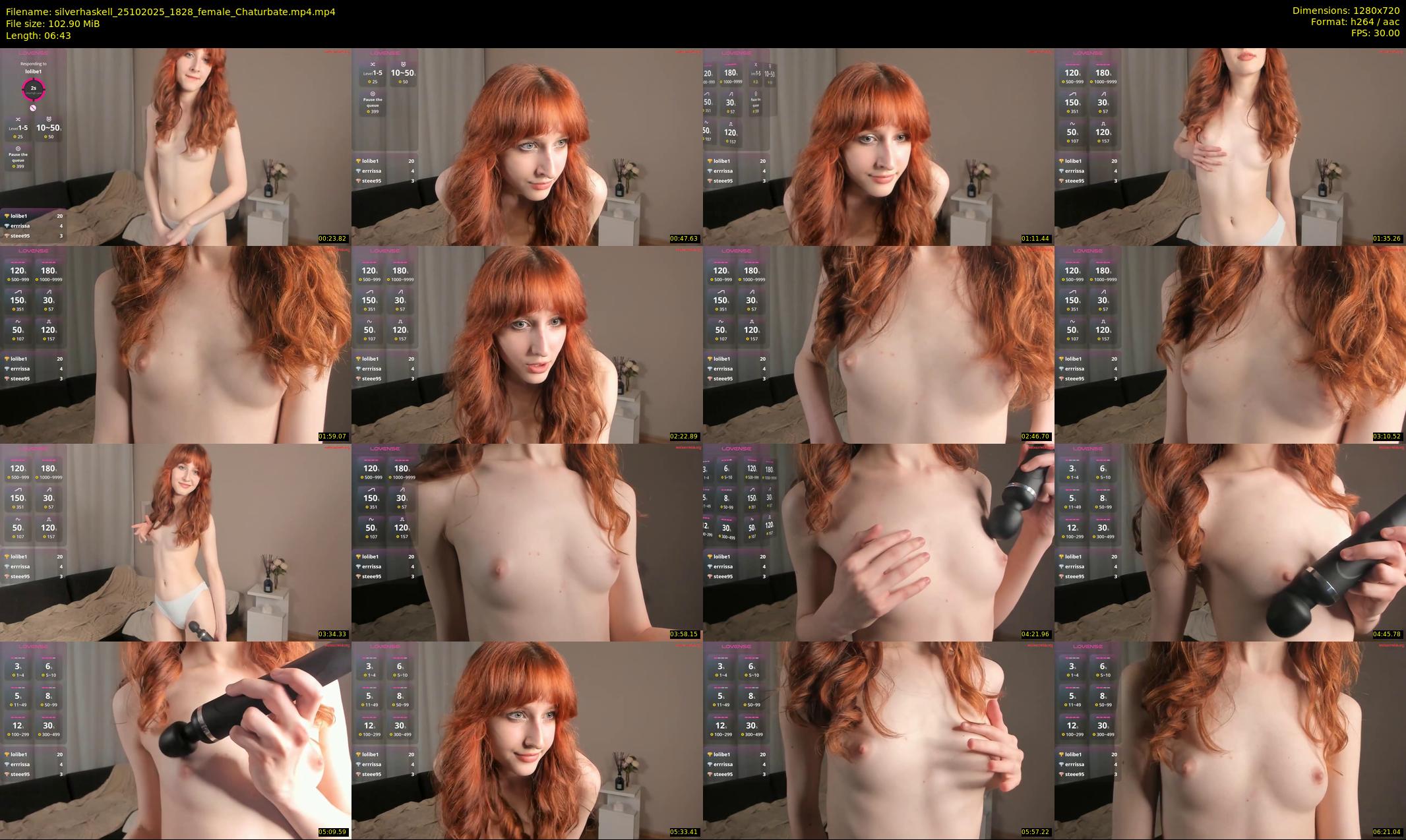 silverhaskell — 7 minute Chaturbate female cam show recording, 720p, Oct 25, 2025