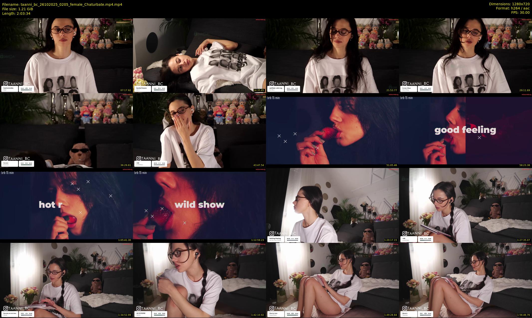 taanni_bc — 124 minute Chaturbate female cam show recording, 720p, Oct 26, 2025