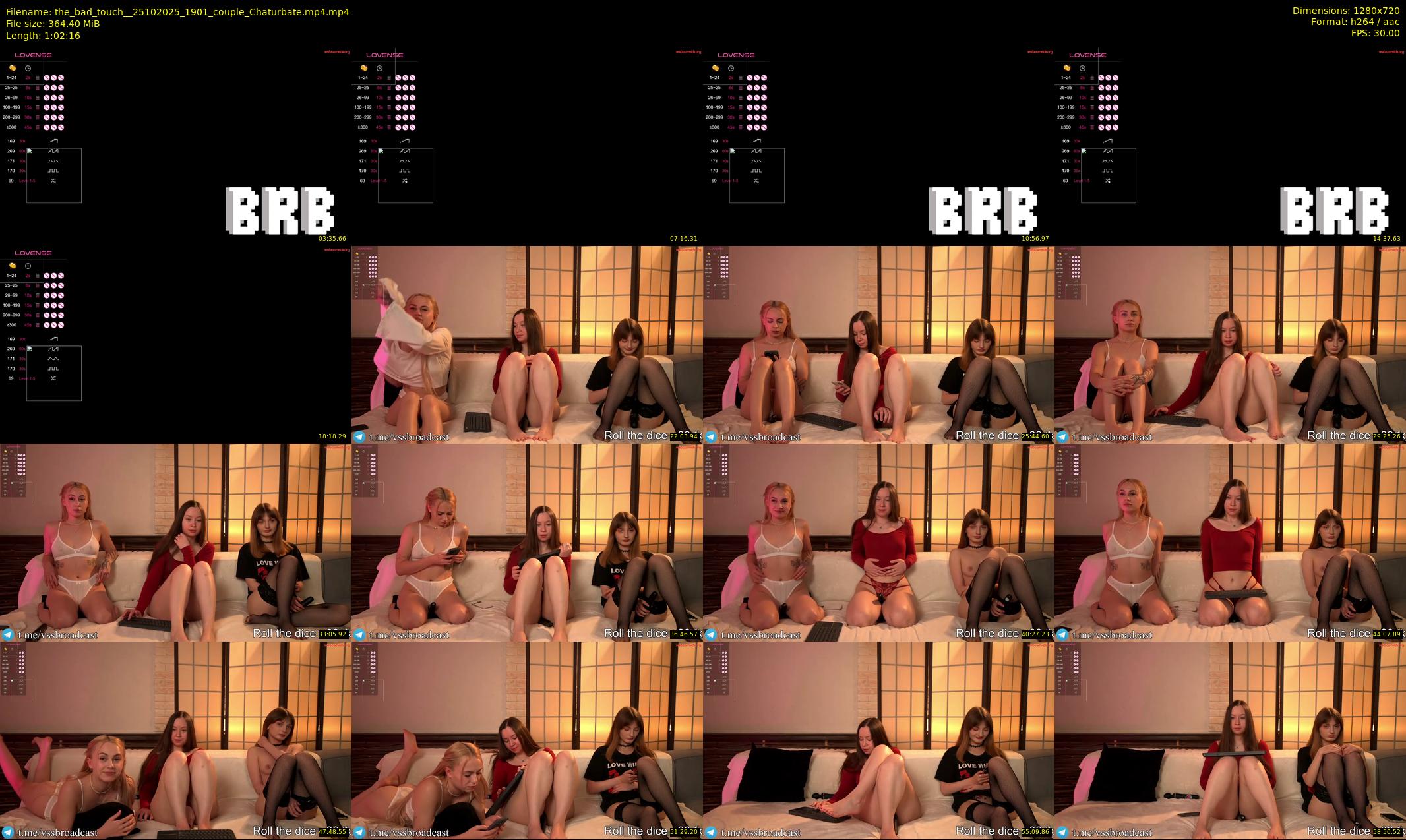 the_bad_touch_ — 63 minute Chaturbate couple cam show recording, 720p, Oct 25, 2025