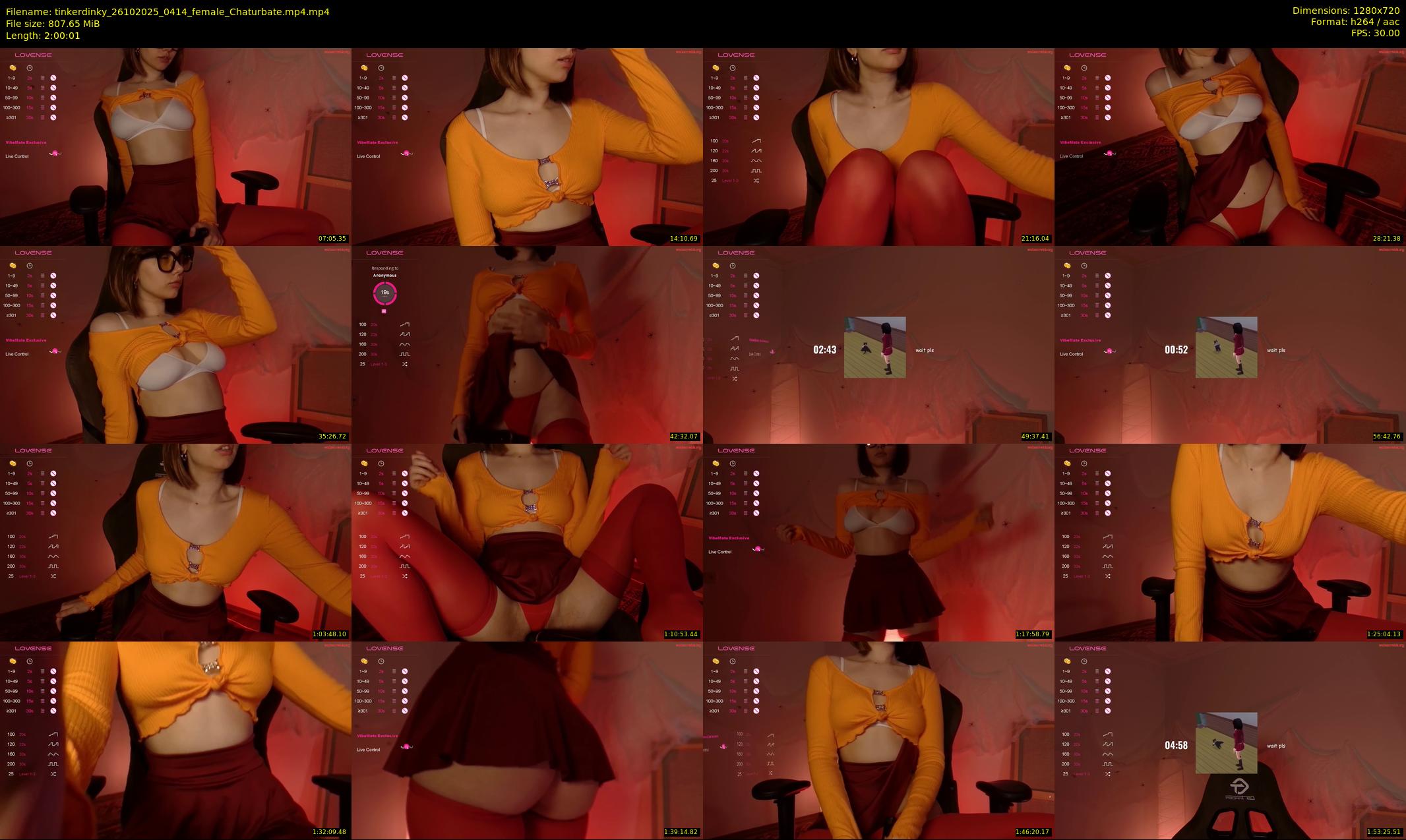 tinkerdinky — 121 minute Chaturbate female cam show recording, 720p, Oct 26, 2025